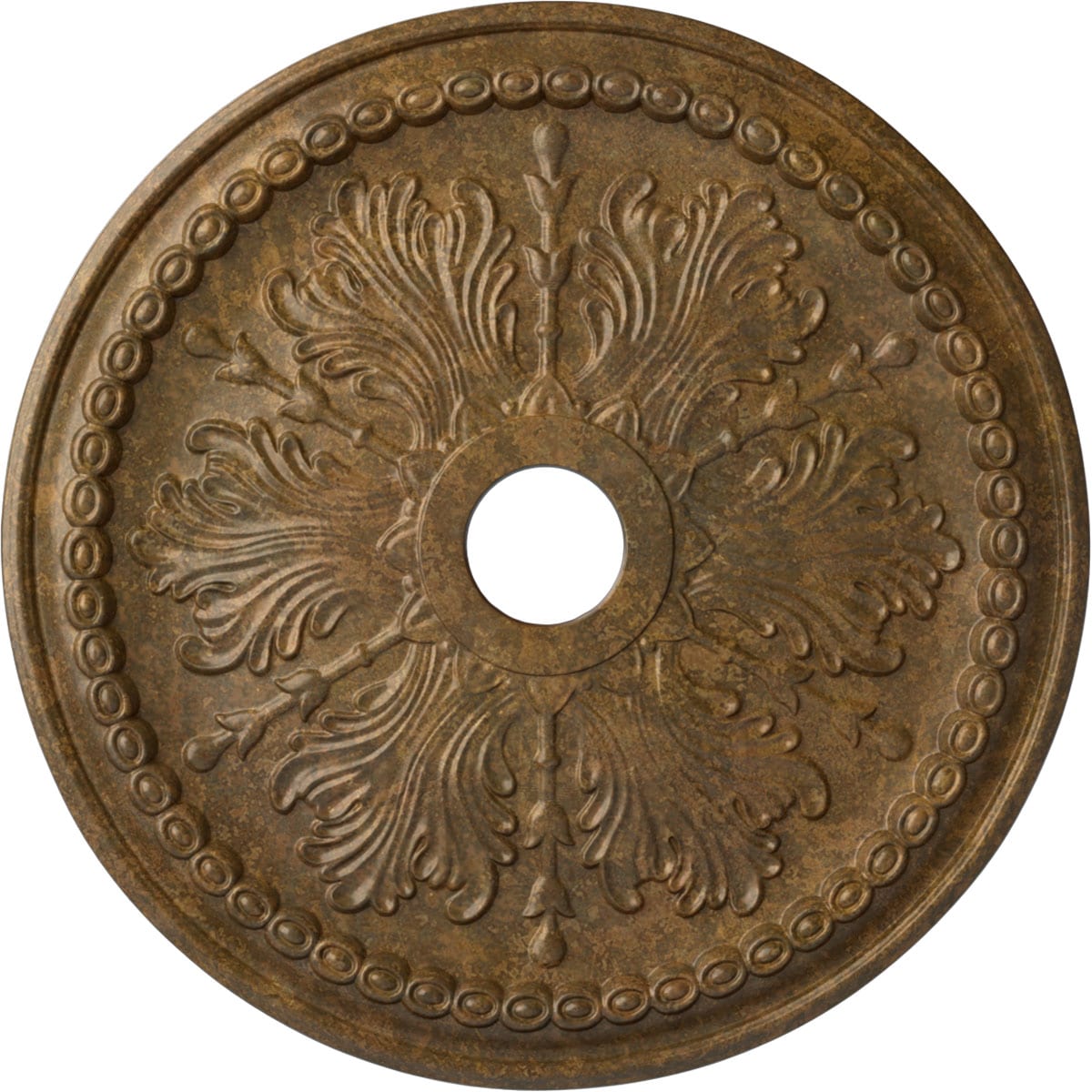 Ekena Millwork CM27WIRZS Winsor 27.5-in W x 27.5-in L Painted Rubbed Bronze Polyurethane Whole Ceiling Medallion