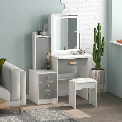 Contemporary Modern Makeup Vanities At, Contemporary Makeup Vanity With Drawers