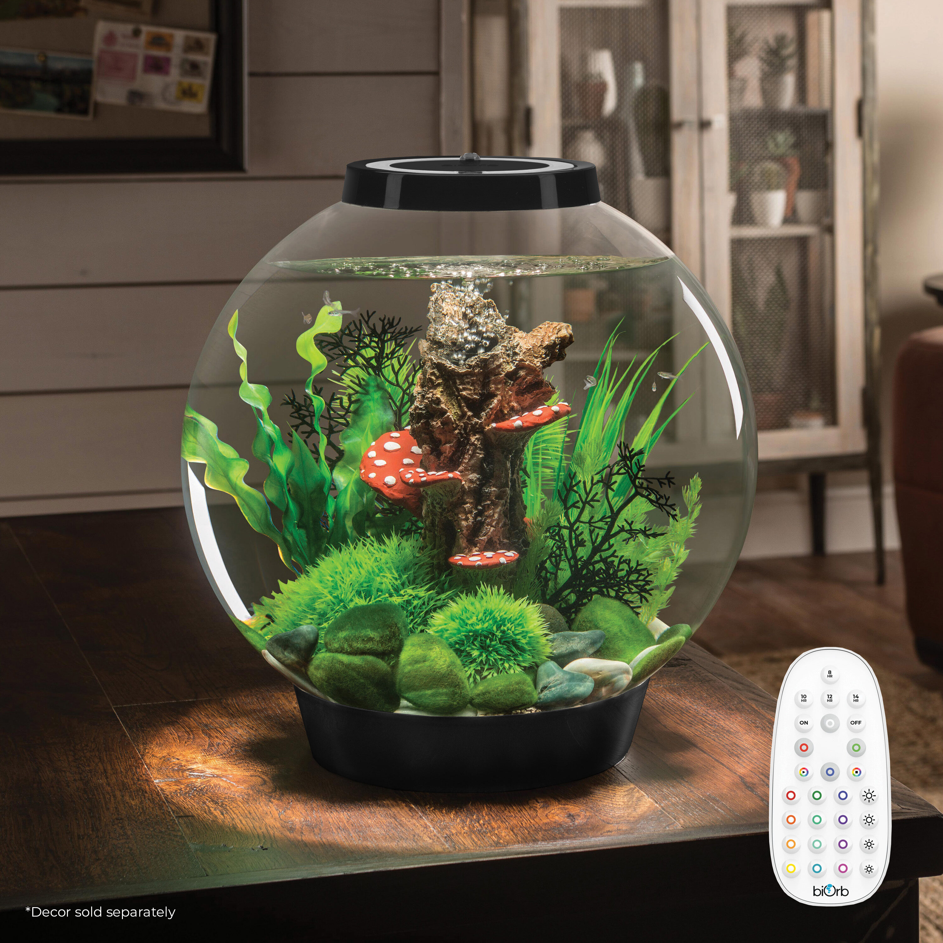 Betta Fish Tank, Adjustable Light Insulated Acrylic Small Aquarium with LED  Light, Small Aquarium Starter Kit