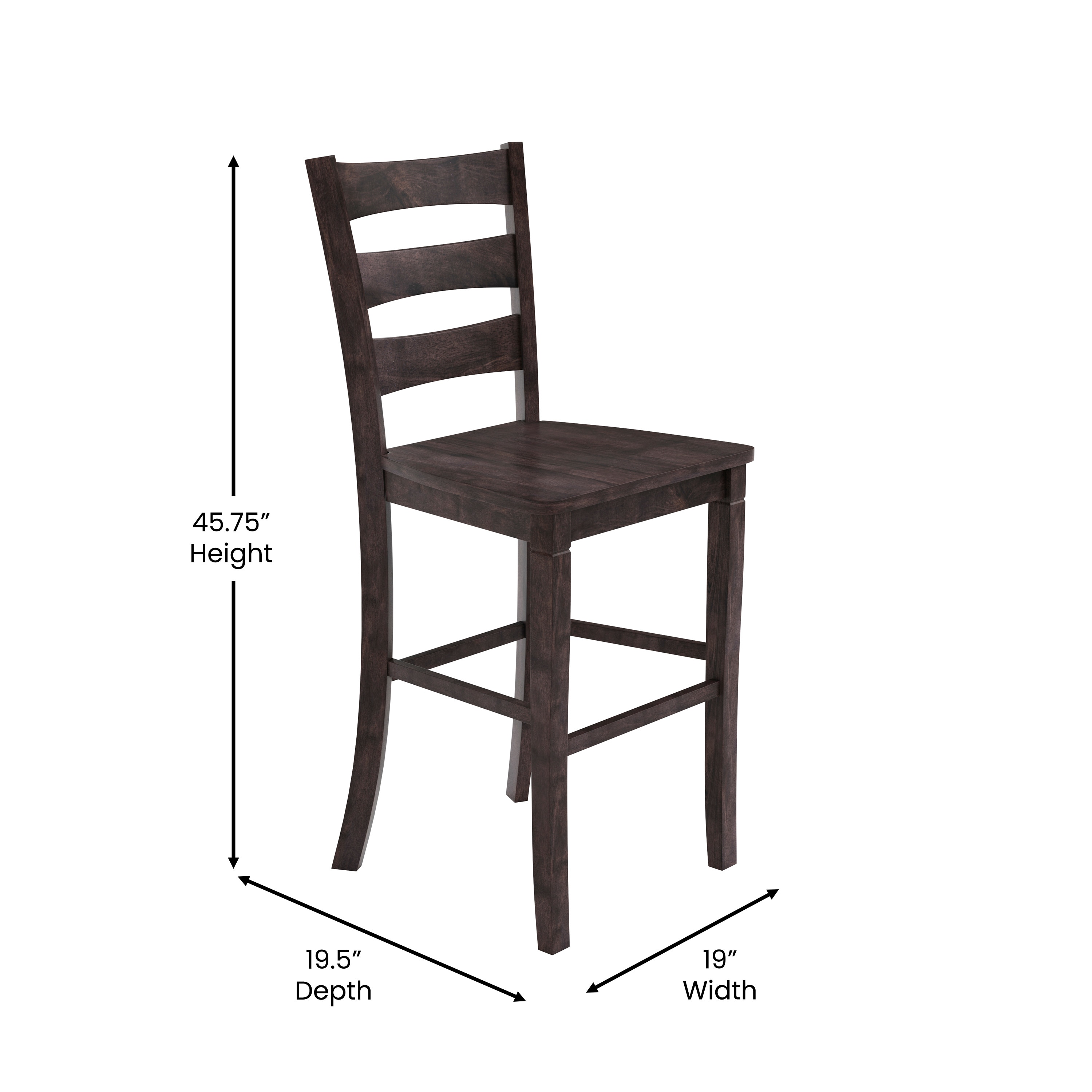 Taylor & Logan Laurel Solid Wood Counter Stool (Set of 2)
