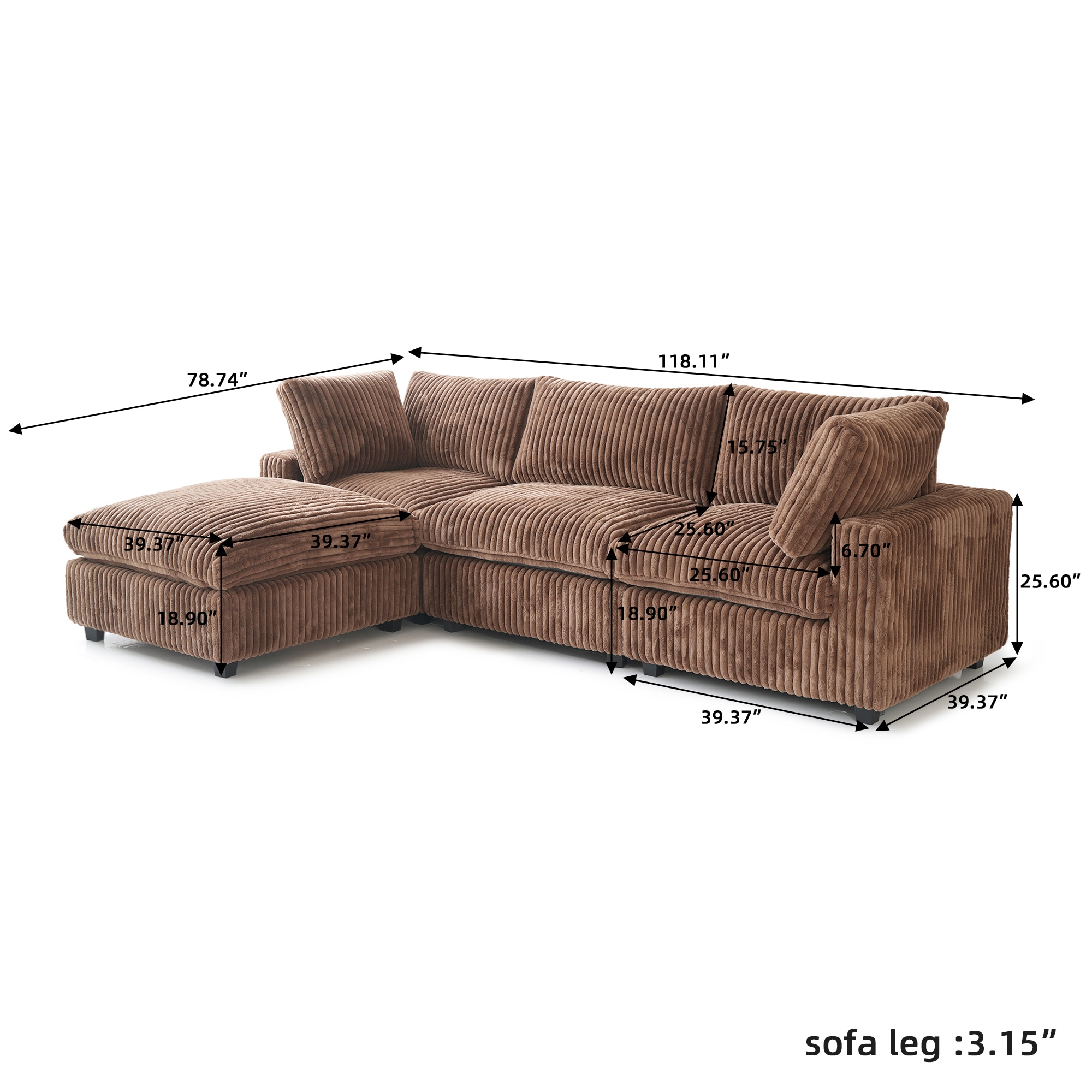 BuotiqHom DH-SF3+1-141TA Sofas-Loveseats - View #3