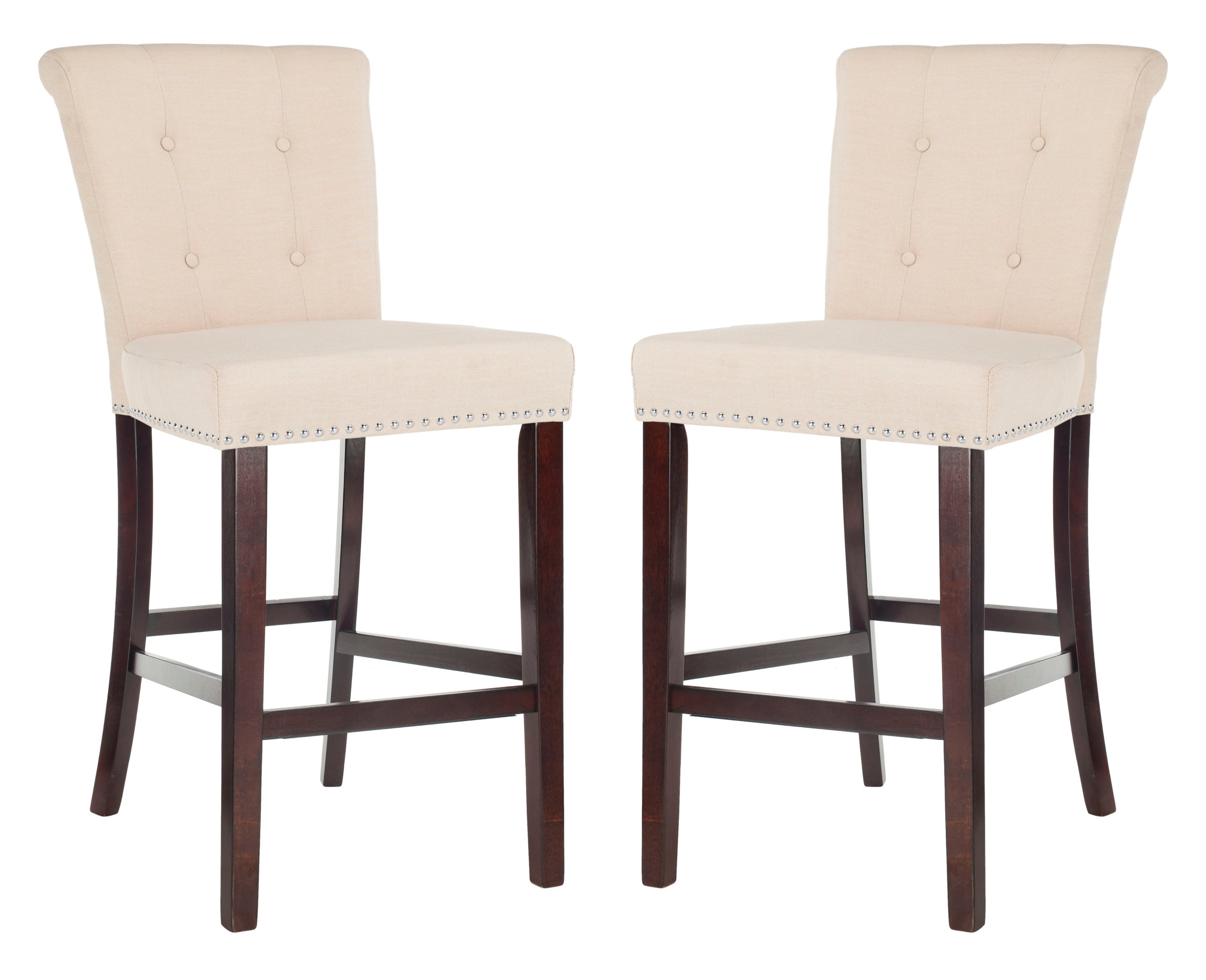 Upholstered Bar Stool In The Stools, French Script Bar Stools