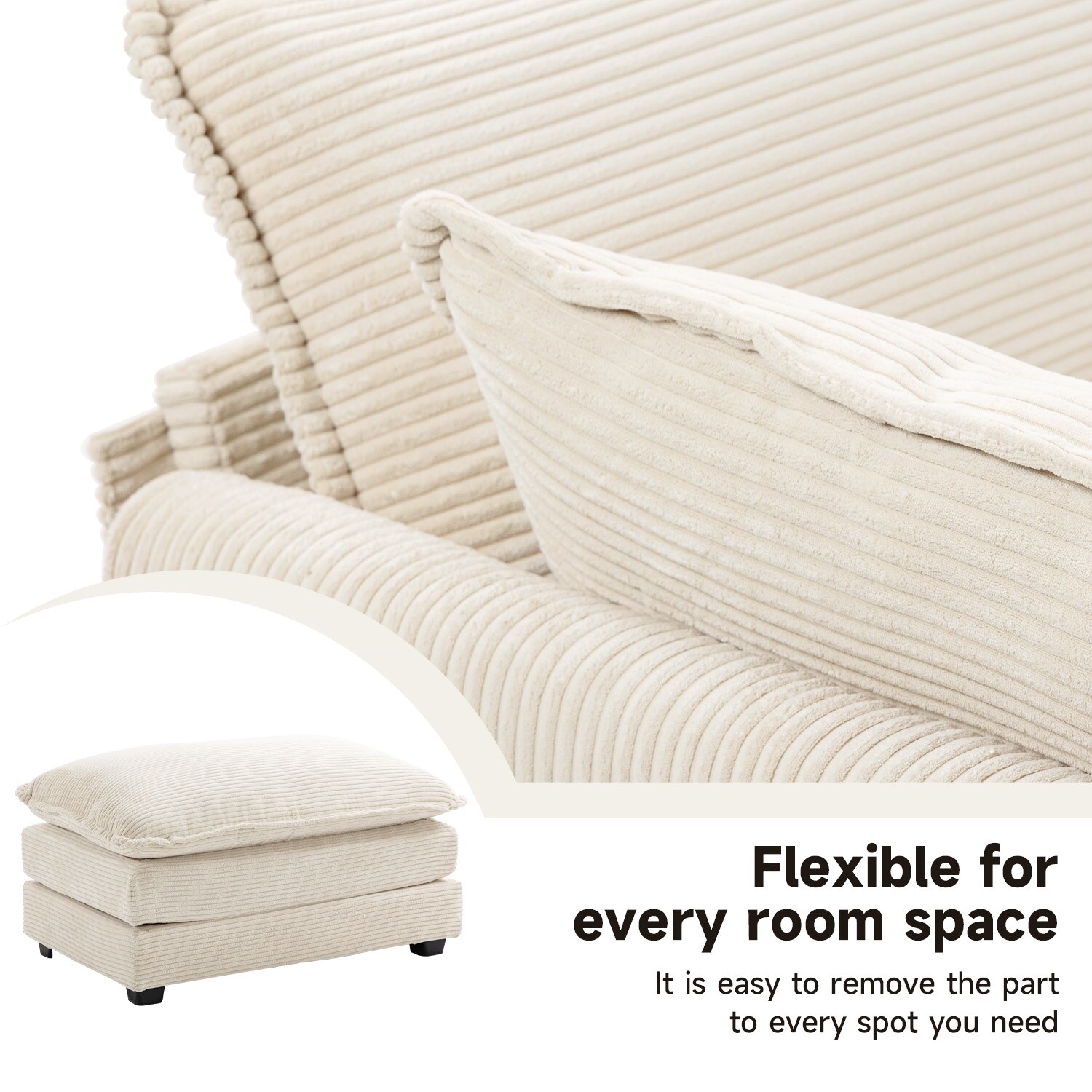 JEAREY JE-XNELD-3-BE Sofas-Loveseats - View #4