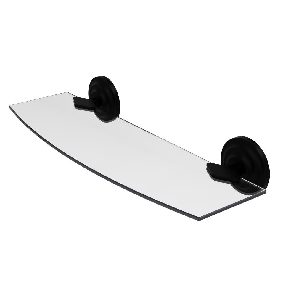 Allied Brass QN-33/18-BKM Que New Matte Black Wall mount Bathroom Shelf ( 18-in x 3-in x 5-in )