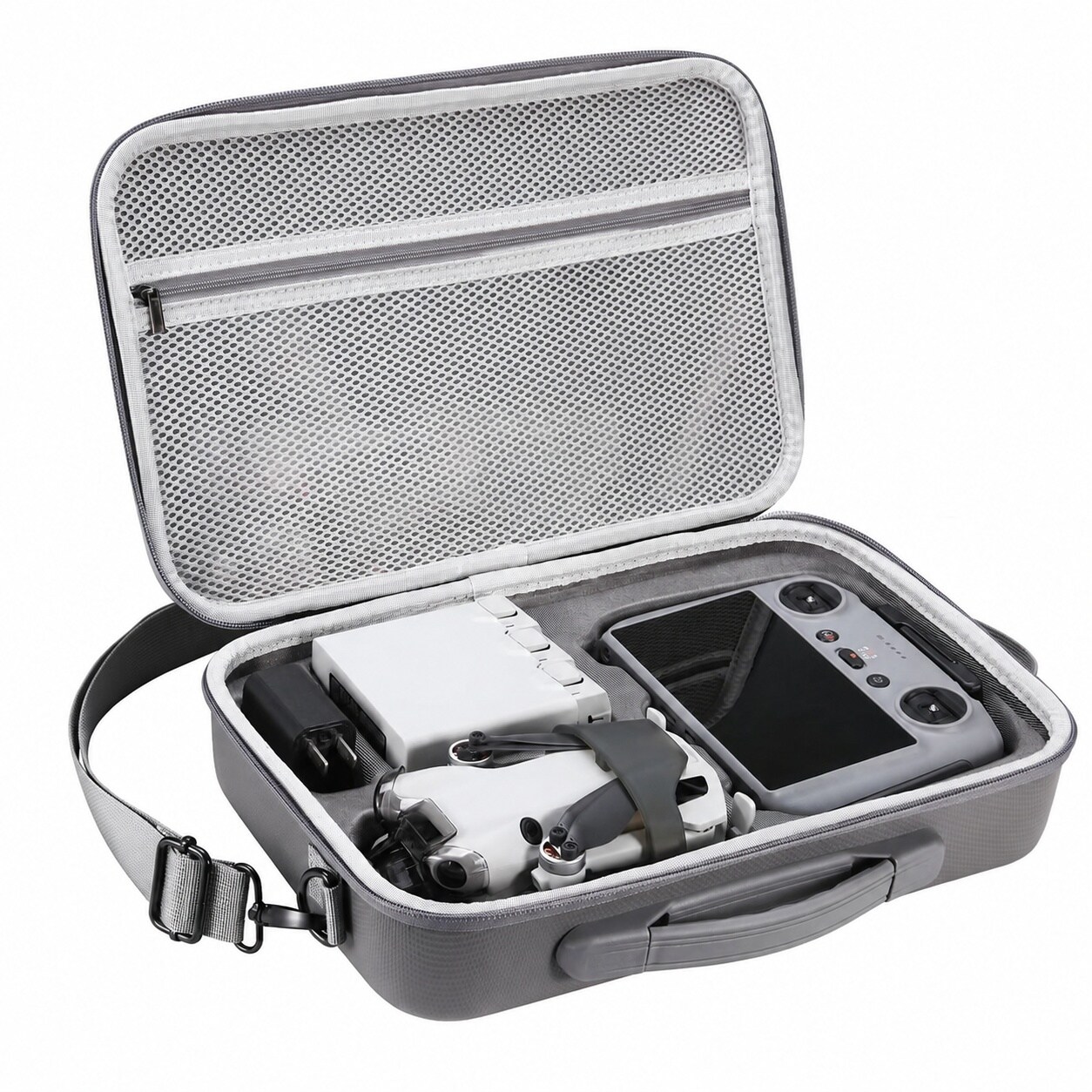 AOIZGMY  Mini 4 Pro RC 2 Case Portable PU Leather Storage Shoulder Bag for Mini 4 Pro Fly More Combo Kit Accessories durable home and garden