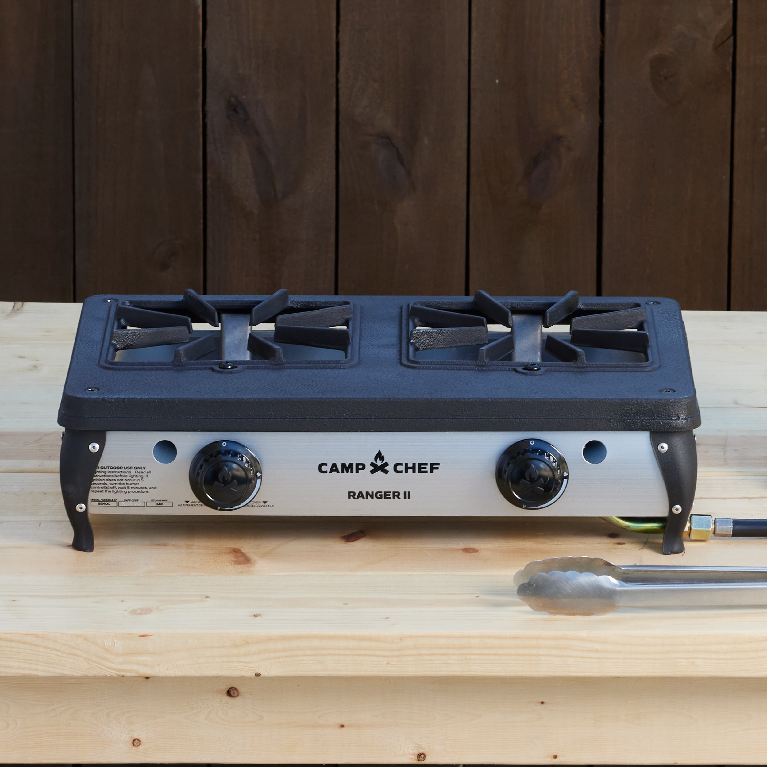Camp Chef Deluxe 2-Burners Propane Push and Turn Stainless Steel
