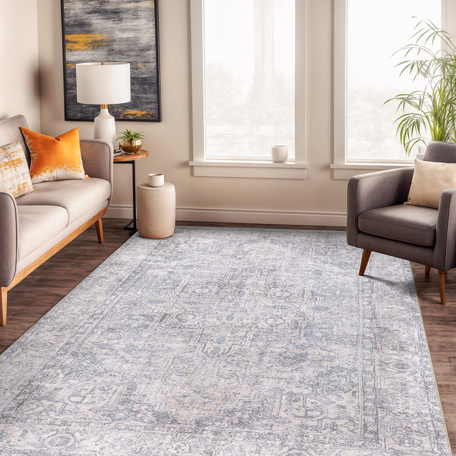 World Rug Gallery 6033BLUE5X7 rugs - View #2