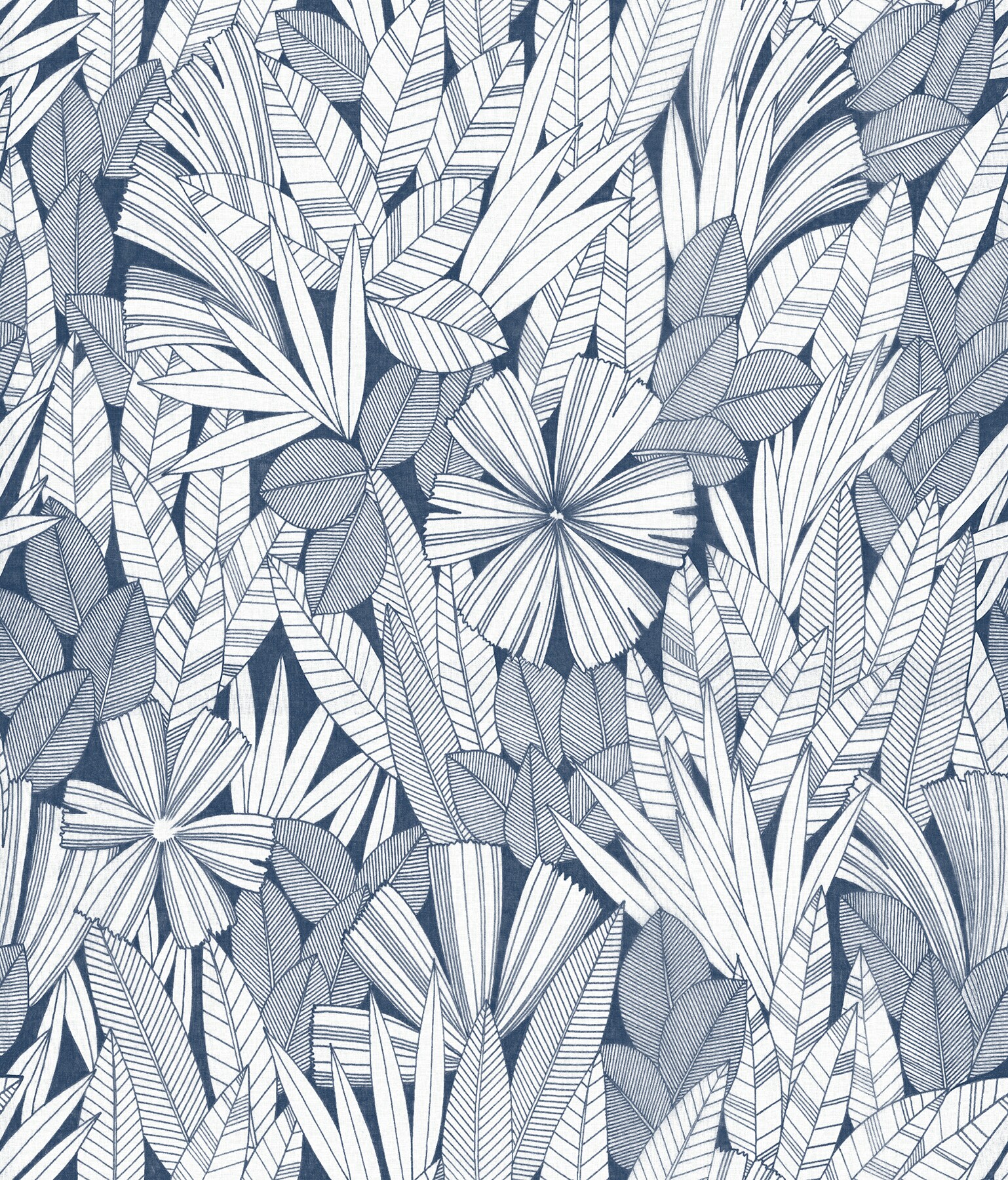 A-Street Prints 4081-26342 Happy 56.4-Sq. Feet Blue Non-woven Ivy/Vines Unpasted Wallpaper