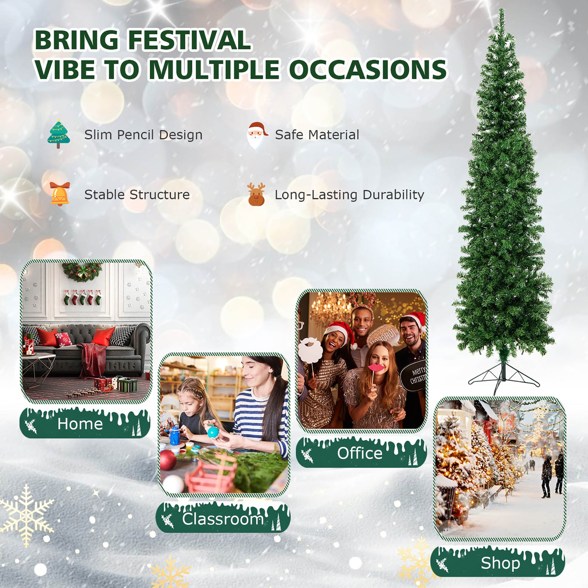 Costway CM24071US Artificial-Christmas-Trees - View #6