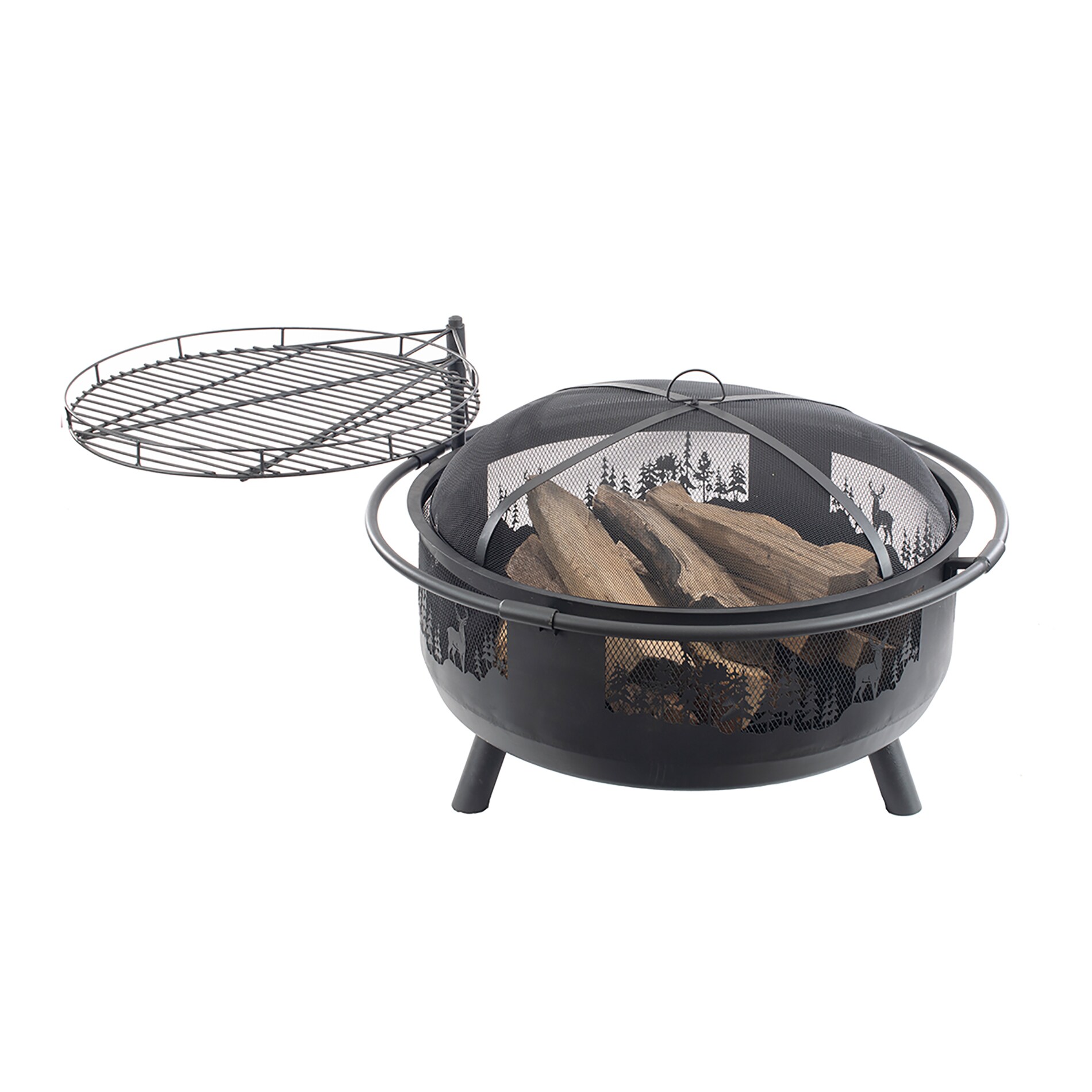 Blue Sky WBFB36SG-MD Outdoor Living 36-in W Black Steel Wood-Burning Fire Pit - 2