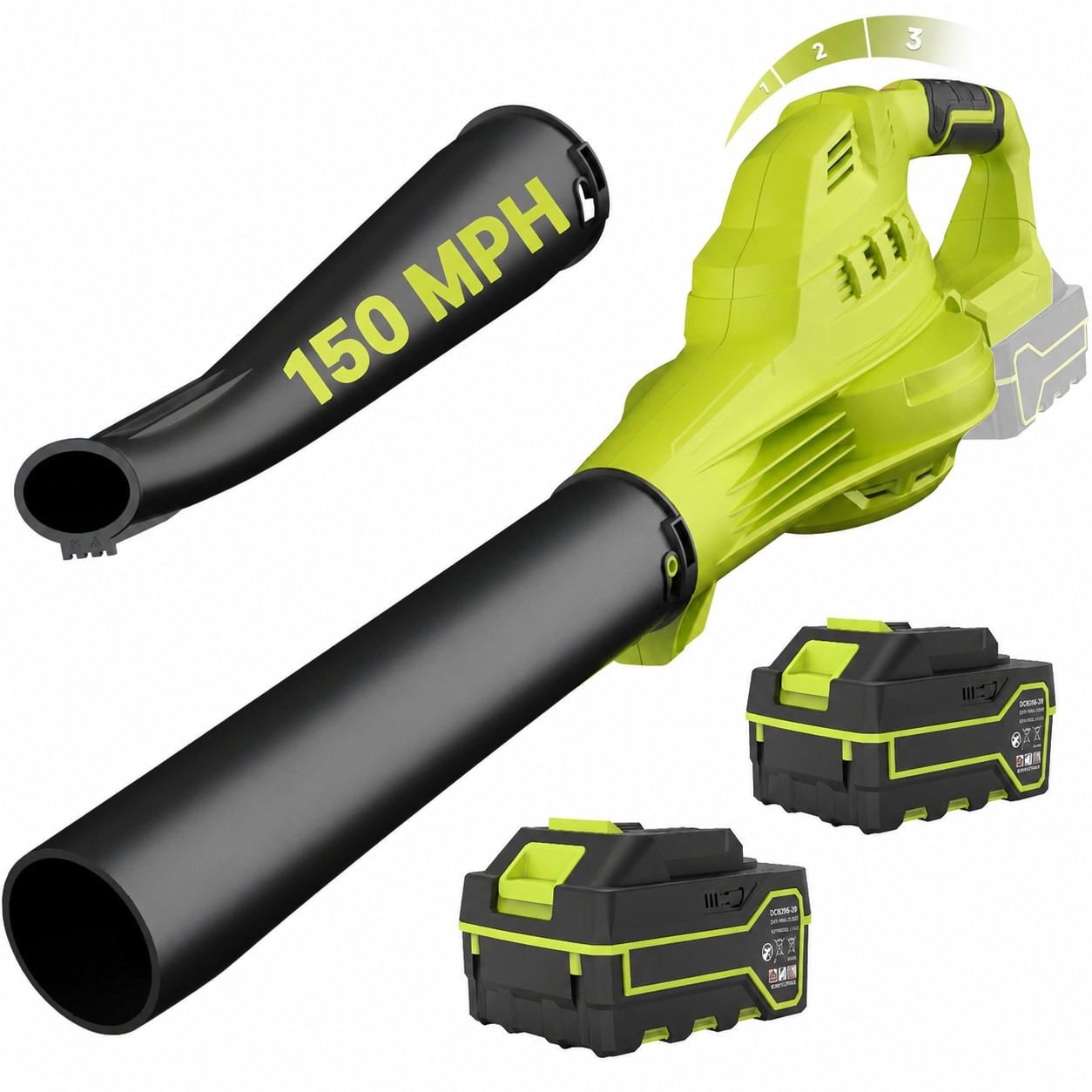 Ahfiwaso - Cordless Leaf Blower Kit Lightweight Electric Blower with 3 Speed Settings for Lawn Ca...