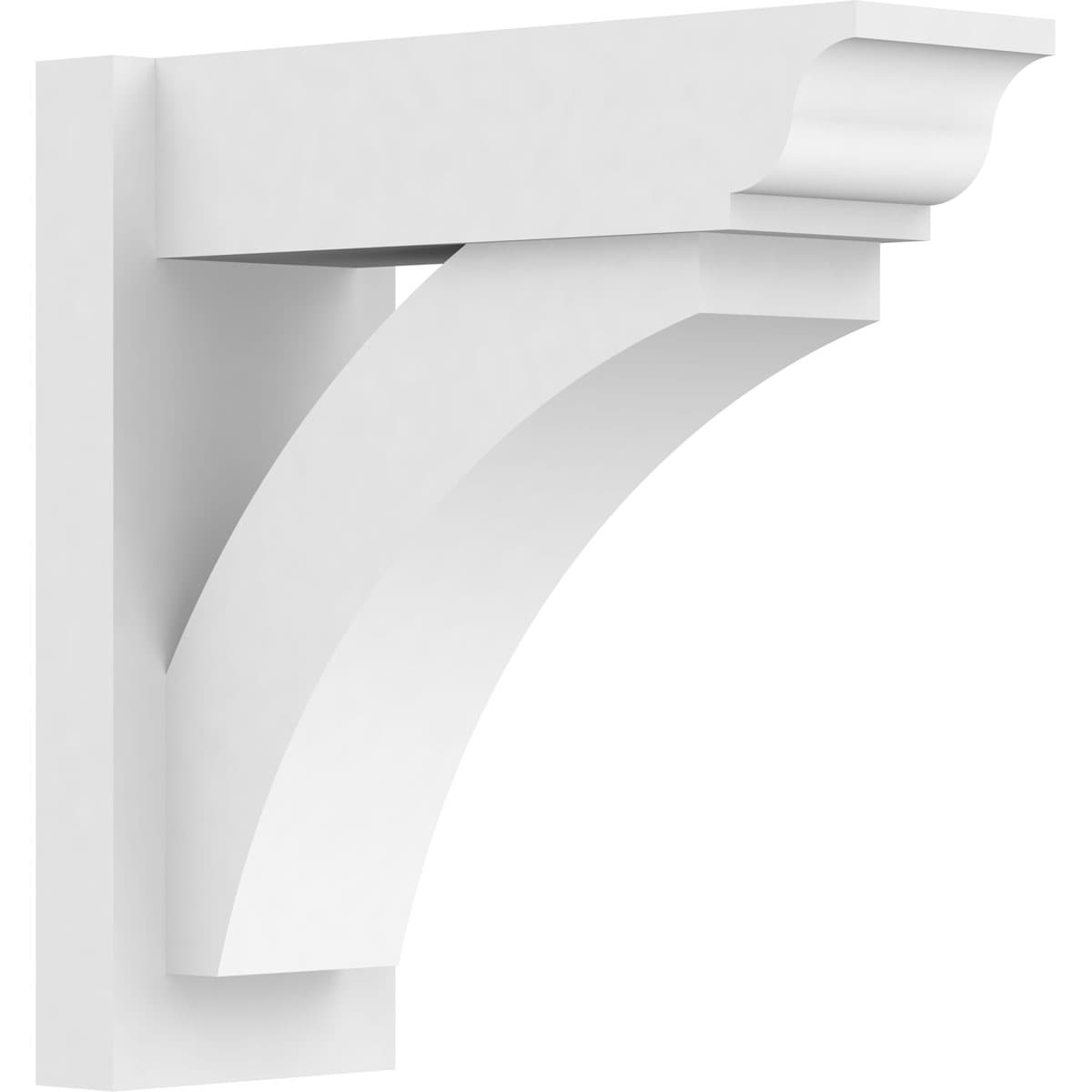 Ekena Millwork OUTP07X18X18THR01 7-in W X 18-in D X 18-in H Thorton Architectural Grade PVC Outlooker with Traditional Ends