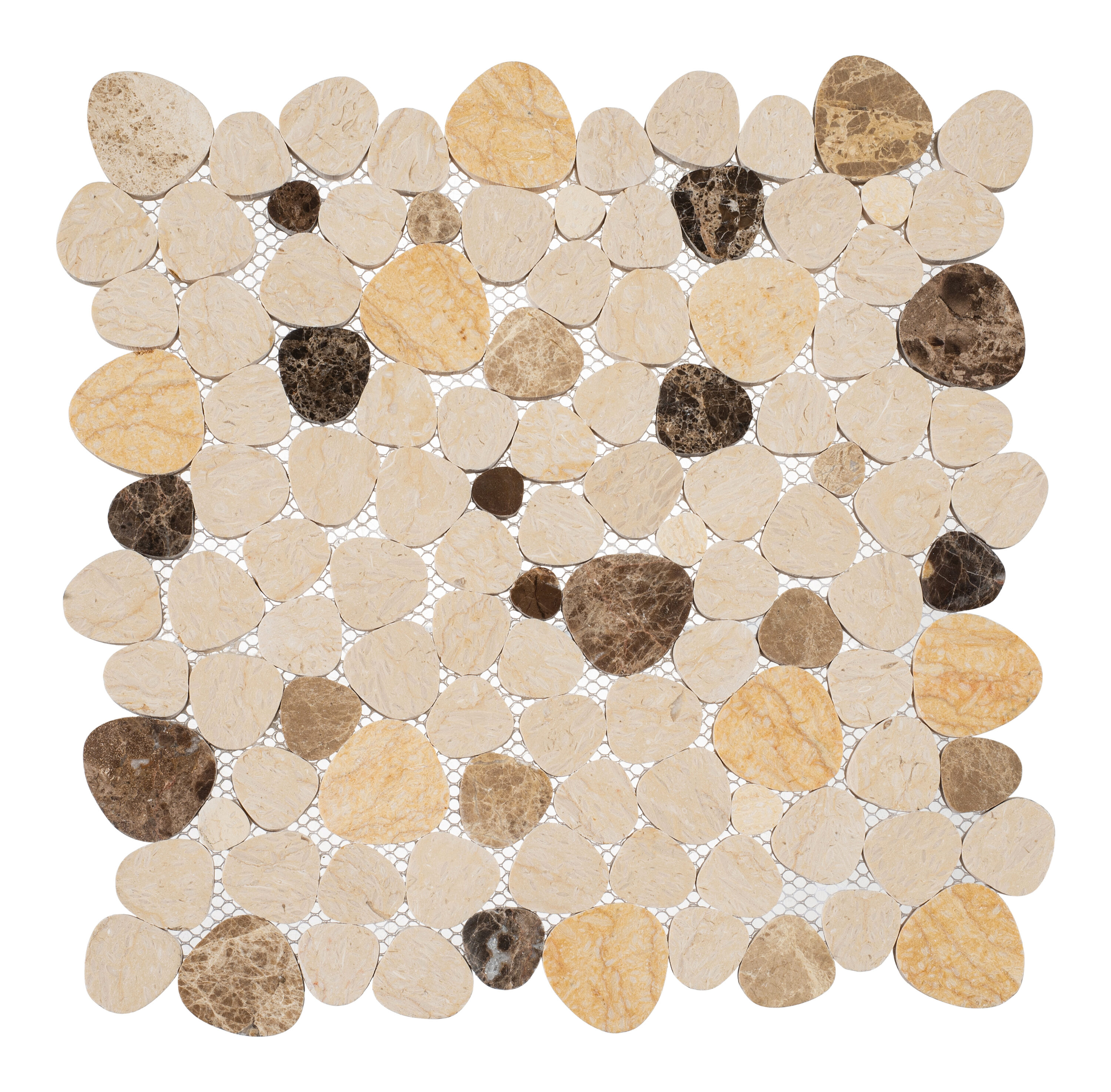 Andova Tiles SAM-ANDOAS502 Sample- Gobi 6-in x 6-in Glazed Look Pebble Floor and Wall Tile