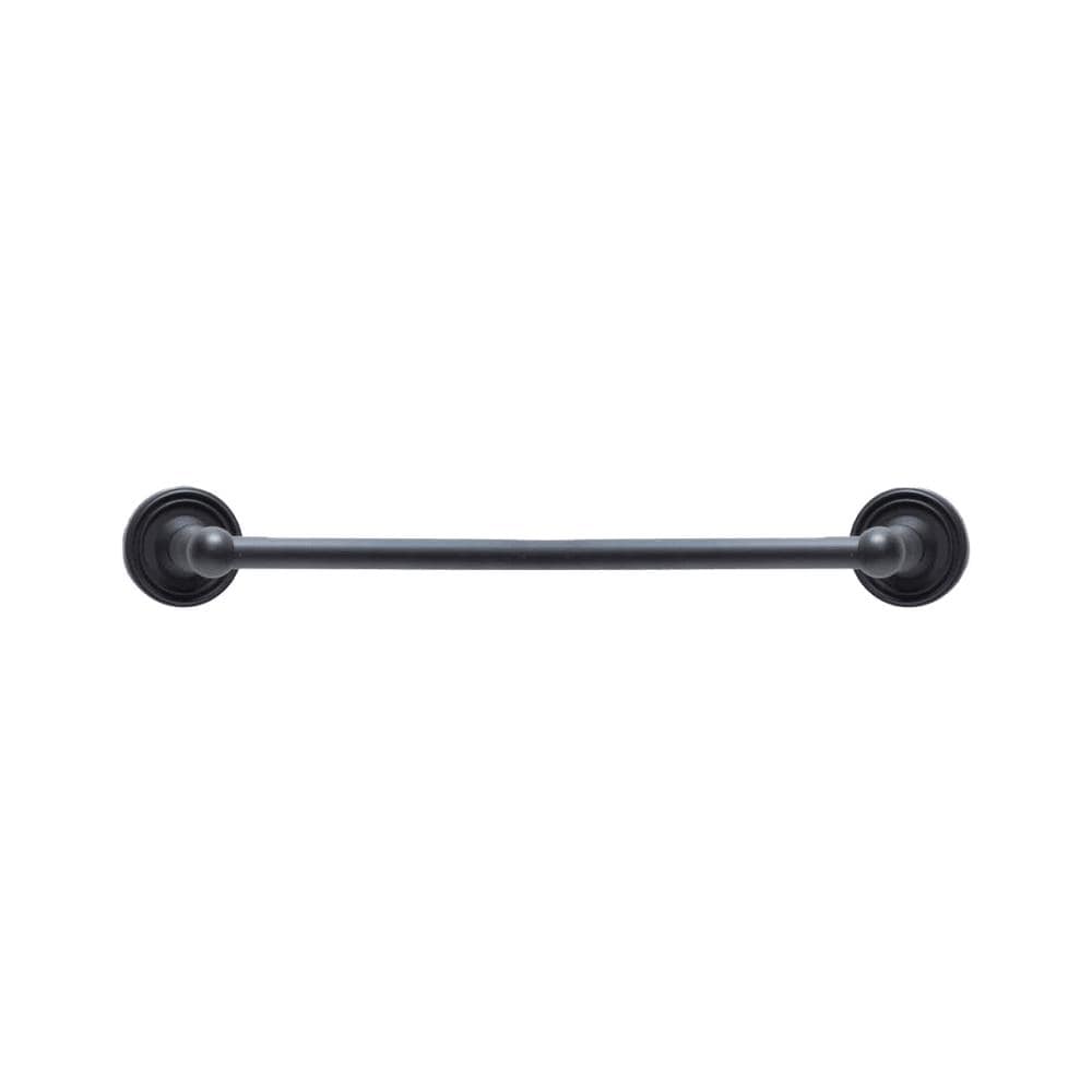 Residential Essentials Bradford 18-in Black Wall Mount Single Towel Bar ...