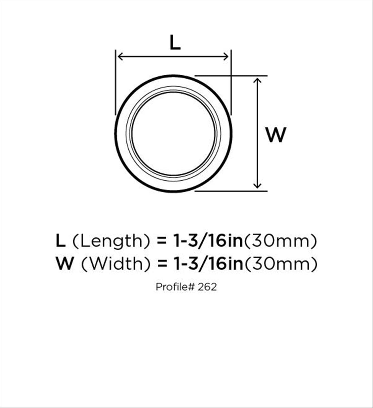 Amerock 262WCH Cabinet-Knobs - View #9
