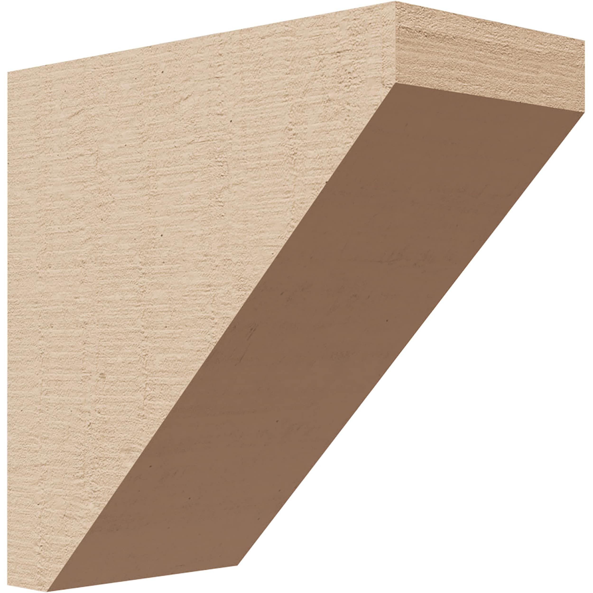 Ekena Millwork CORU03X06X06CONRCPR 3-in x 6-in x 6-in Rough Cedar Woodgrain TimberThane Primed Urethane Paintable/Stainable Corbel