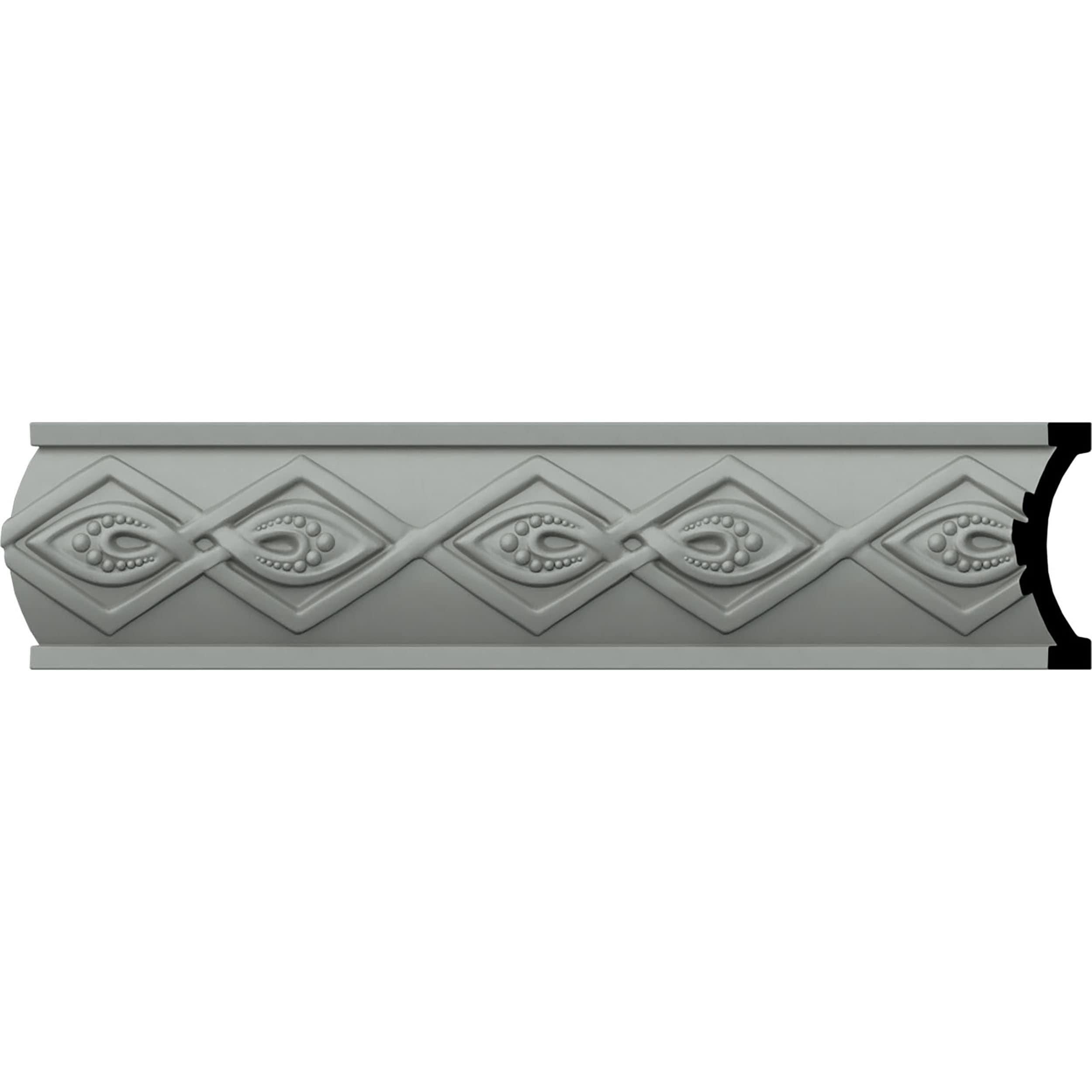 Ekena Millwork 2 1/4"H x 3/4"P x 94 1/2"L, (1 5/8" Repeat), Haylynn Chair Rail