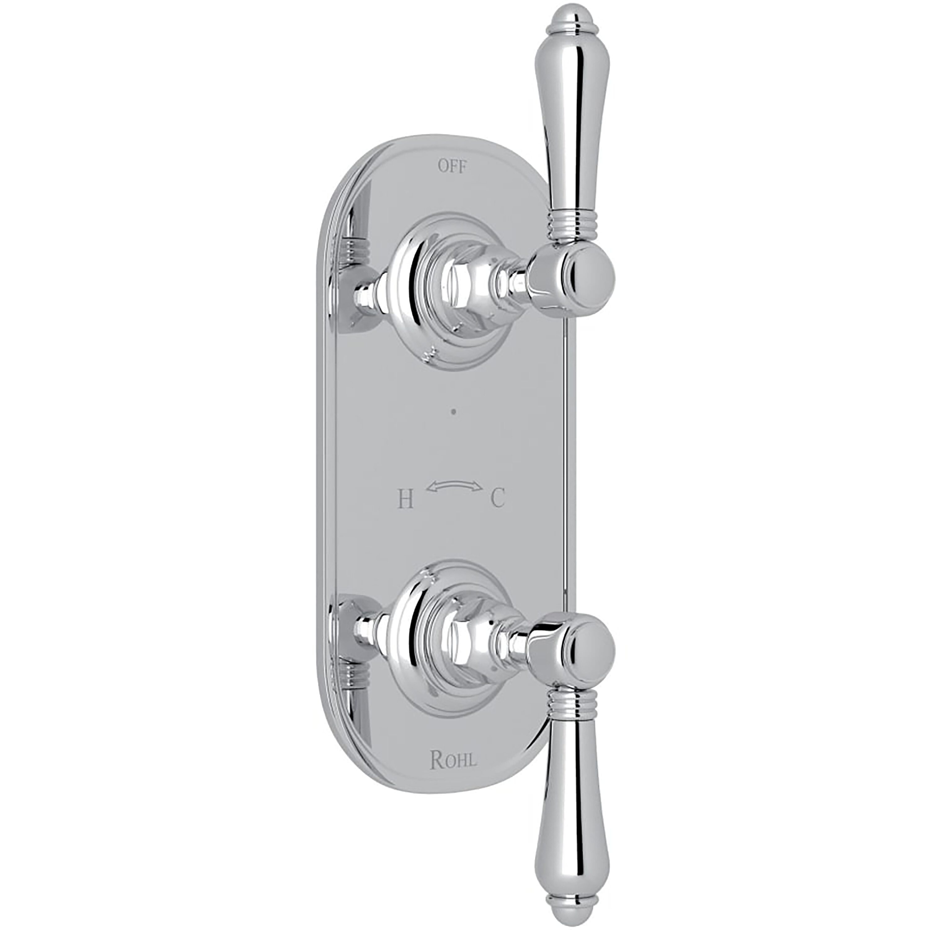 Rohl A4964LMAPC Polished Chrome 2-Handle Lever Shower Faucet Handle