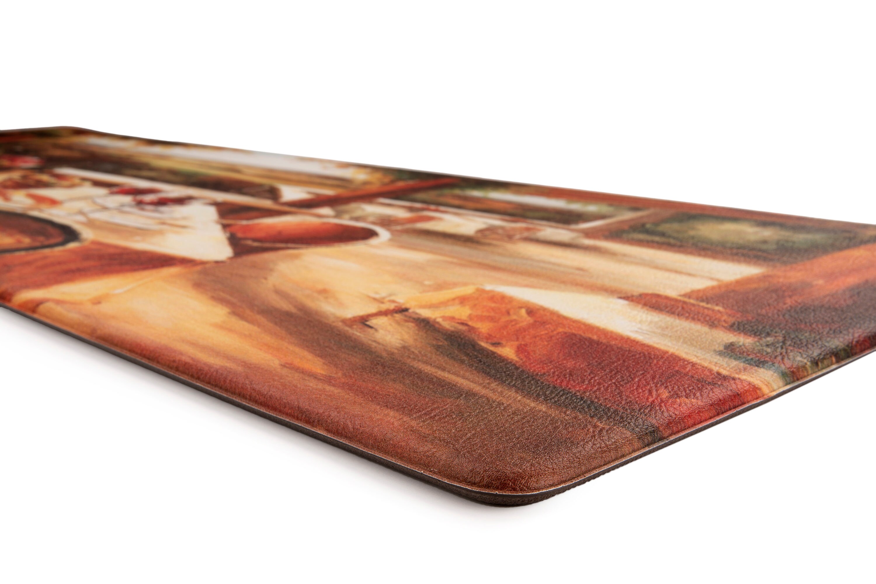 Village Restaurant Scenery Anti-Fatigue PVC Kitchen Mat