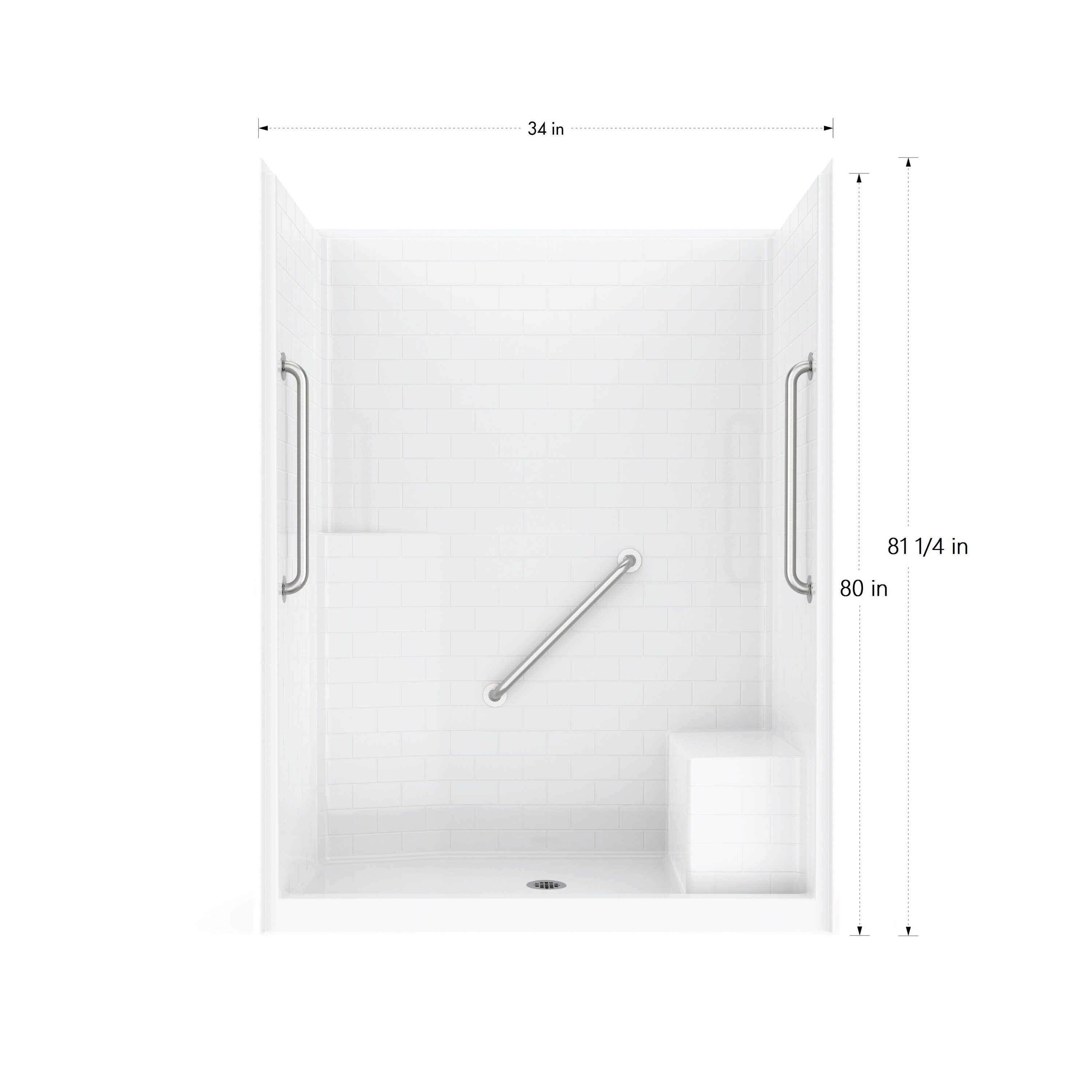 Laurel Mountain 6034SH1SPSTR064 Alcove-Shower-Kit - View #8