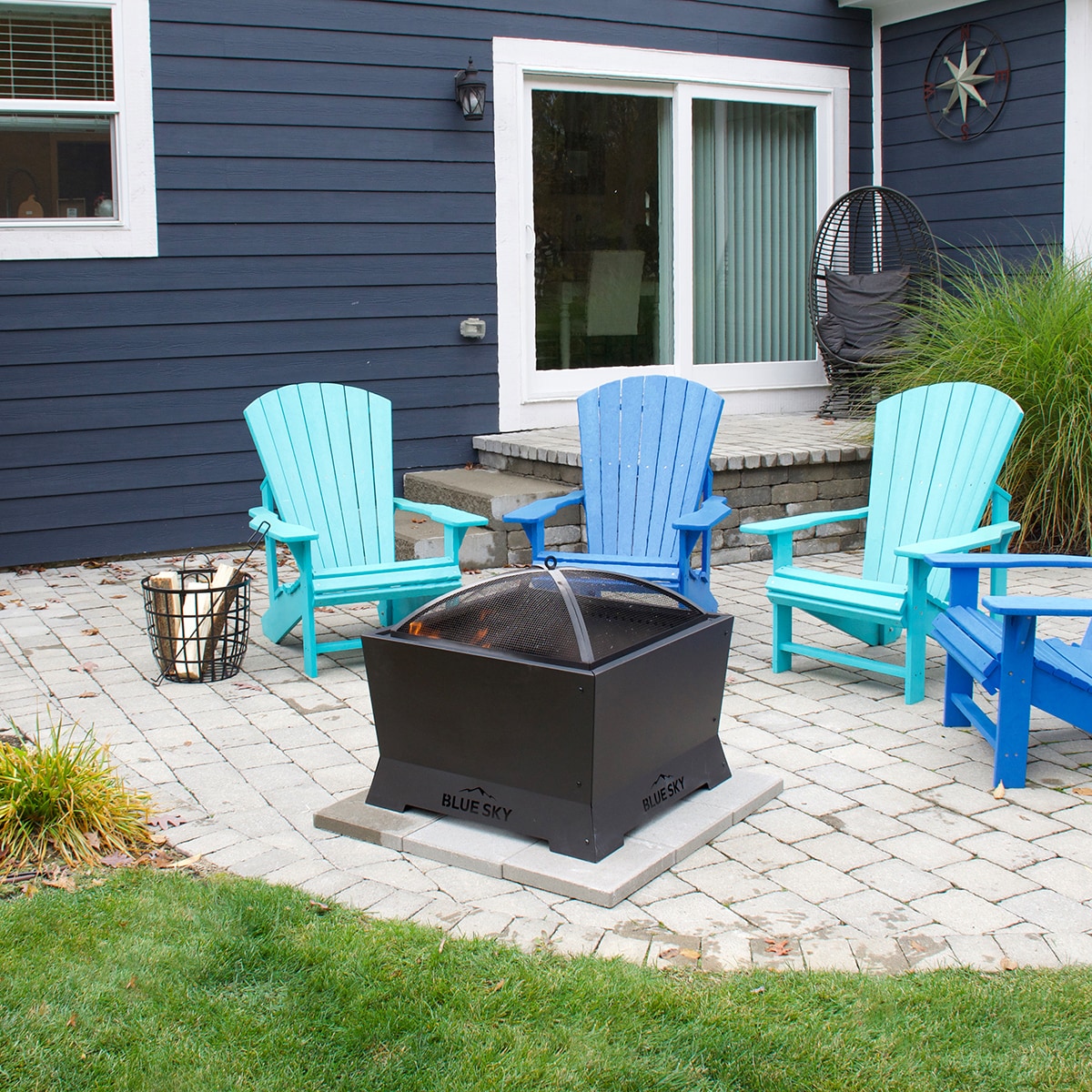 Blue Sky Outdoor Living SFP28SQ-B Outdoor-Woodburning-Firepits - View #9