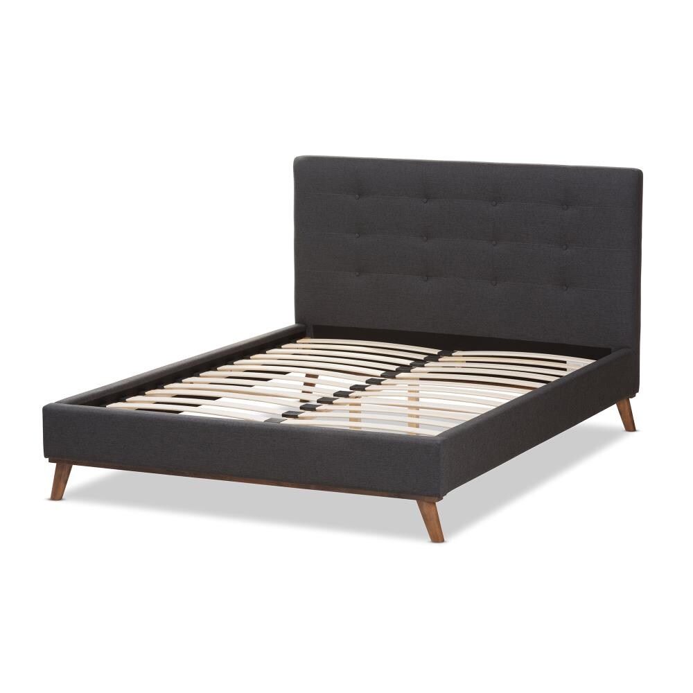 Baxton Studio Valencia Charcoal Queen Wood Platform Bed in the