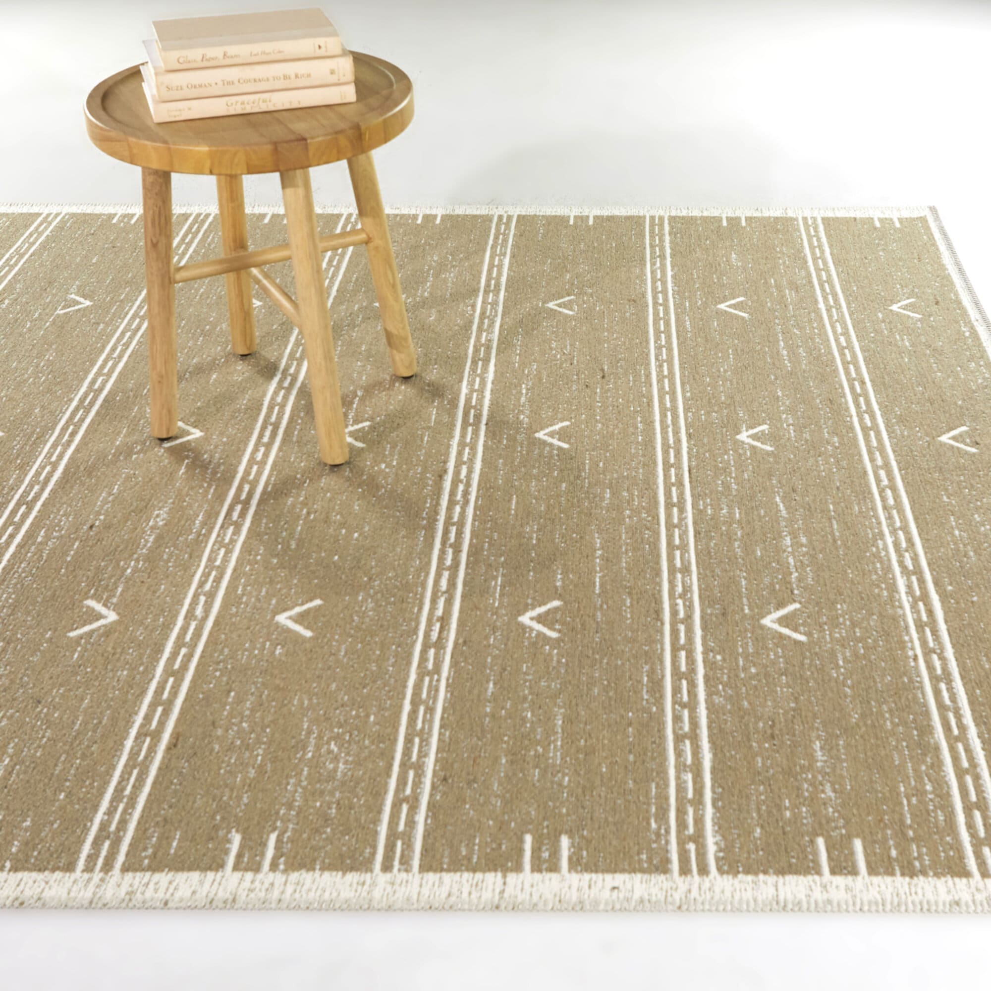 Balta 3122631 5 x 6 (ft) Cotton/Jute/Polyester Tan Rectangular Indoor Medallion Bohemian/Eclectic Area rug