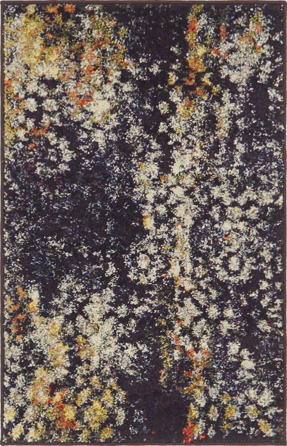Unique Loom 3141278 Pollock Vita 2 x 3 (ft) Loomed Polypropylene Navy Blue/Ivory Rectangular Indoor Abstract Bohemian/Eclectic Area rug