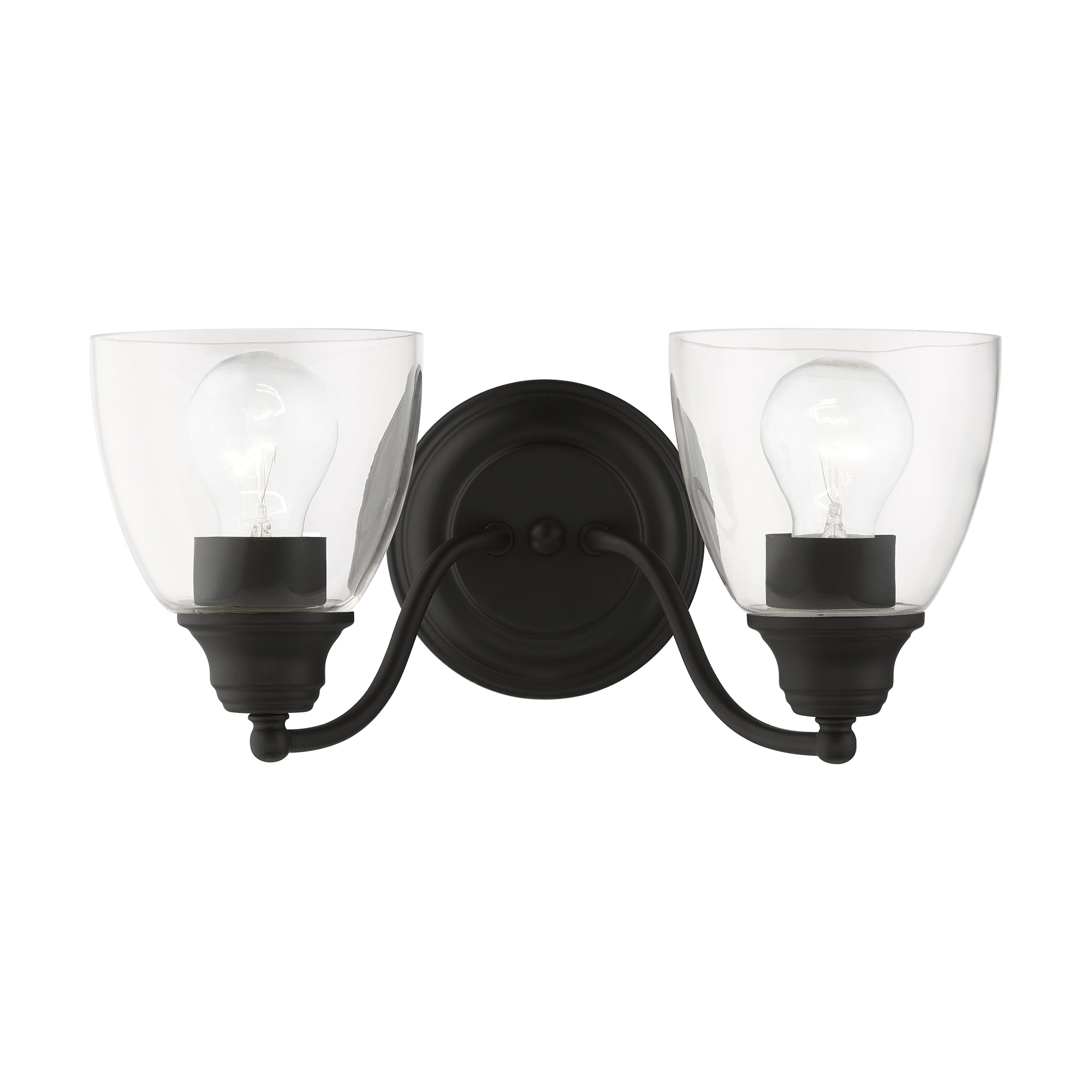 Livex Lighting 15132-04 Montgomery 13.5-in 2 -Light Matte Black Transitional Vanity light