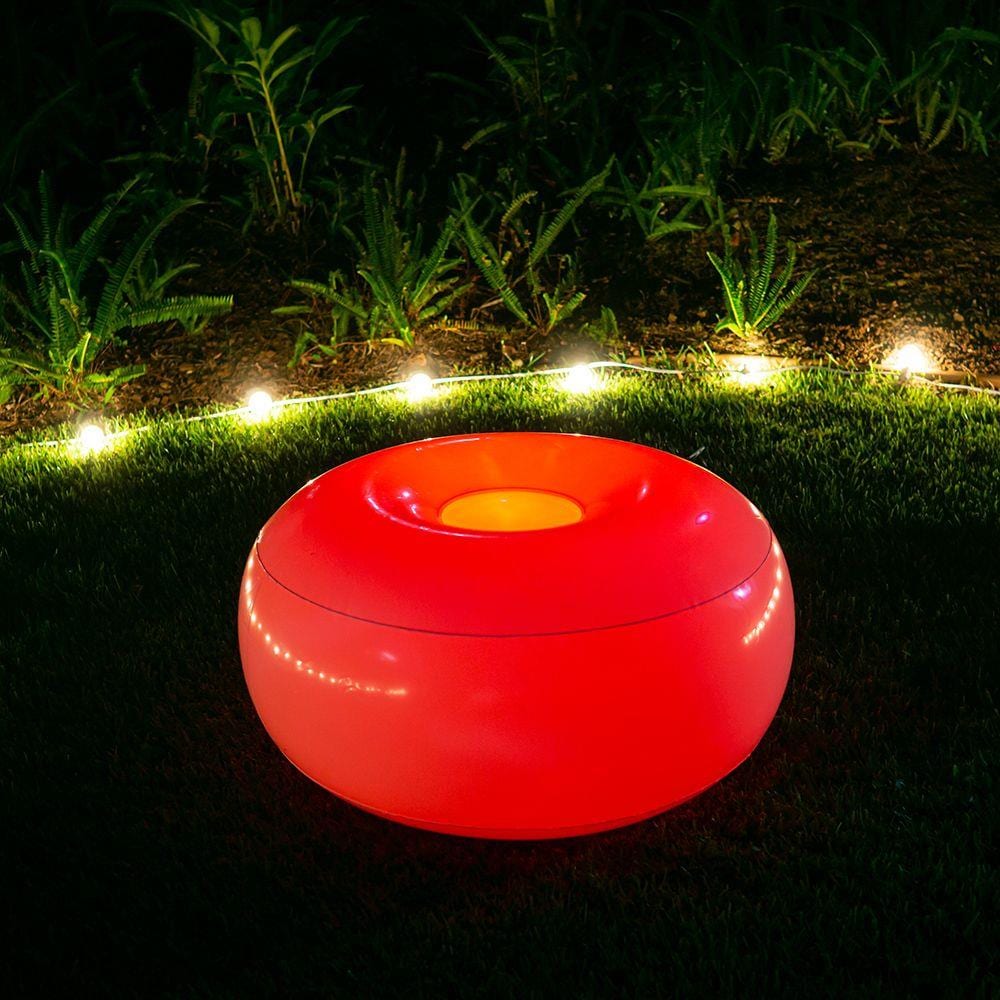 PoolCandy AirCandy Illuminated LED Inflatable Ottoman In The Inflatable ...