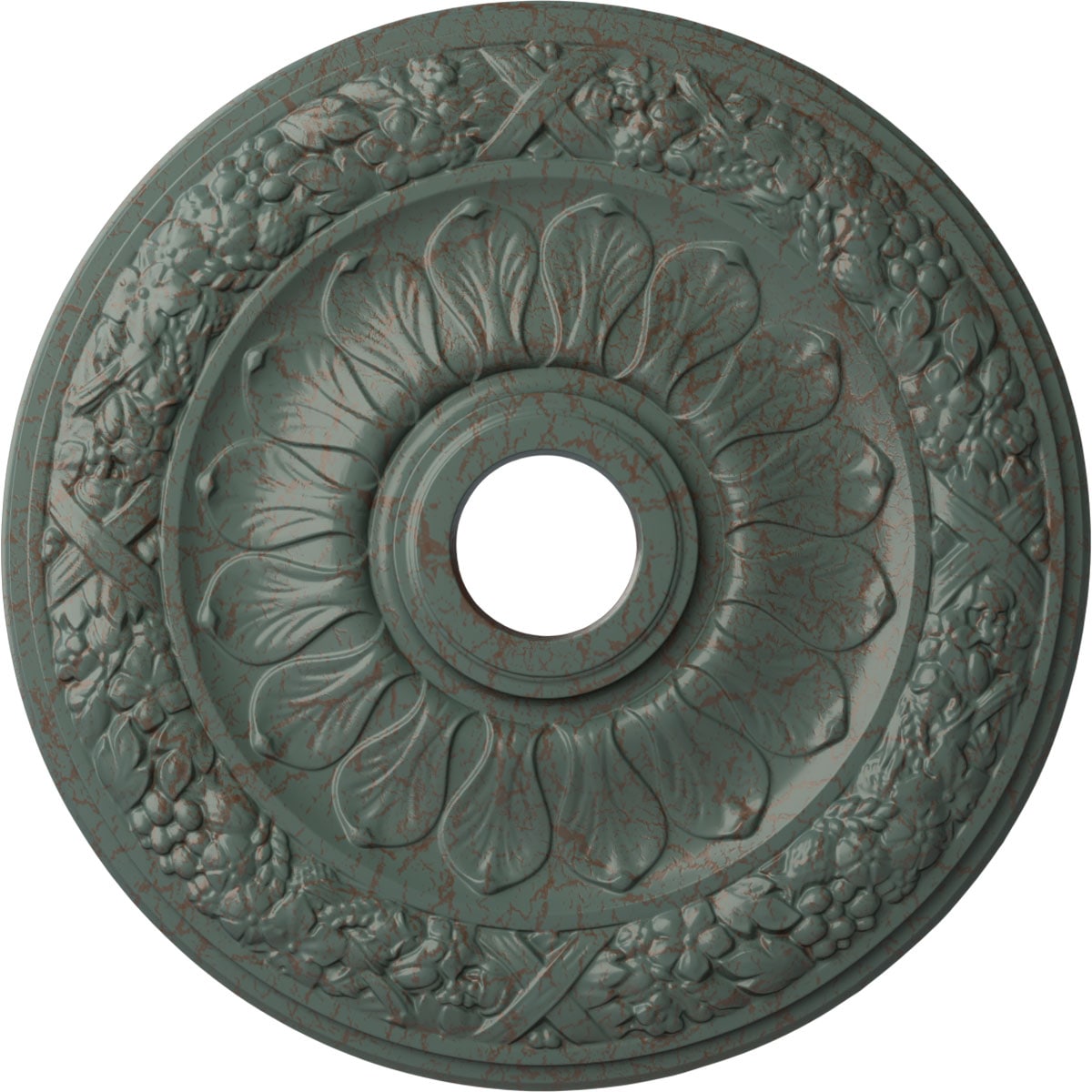 Ekena Millwork CM24SWCBC Swindon 24-in W x 24-in L Cloud Burst Crackle Polyurethane Ceiling Medallion