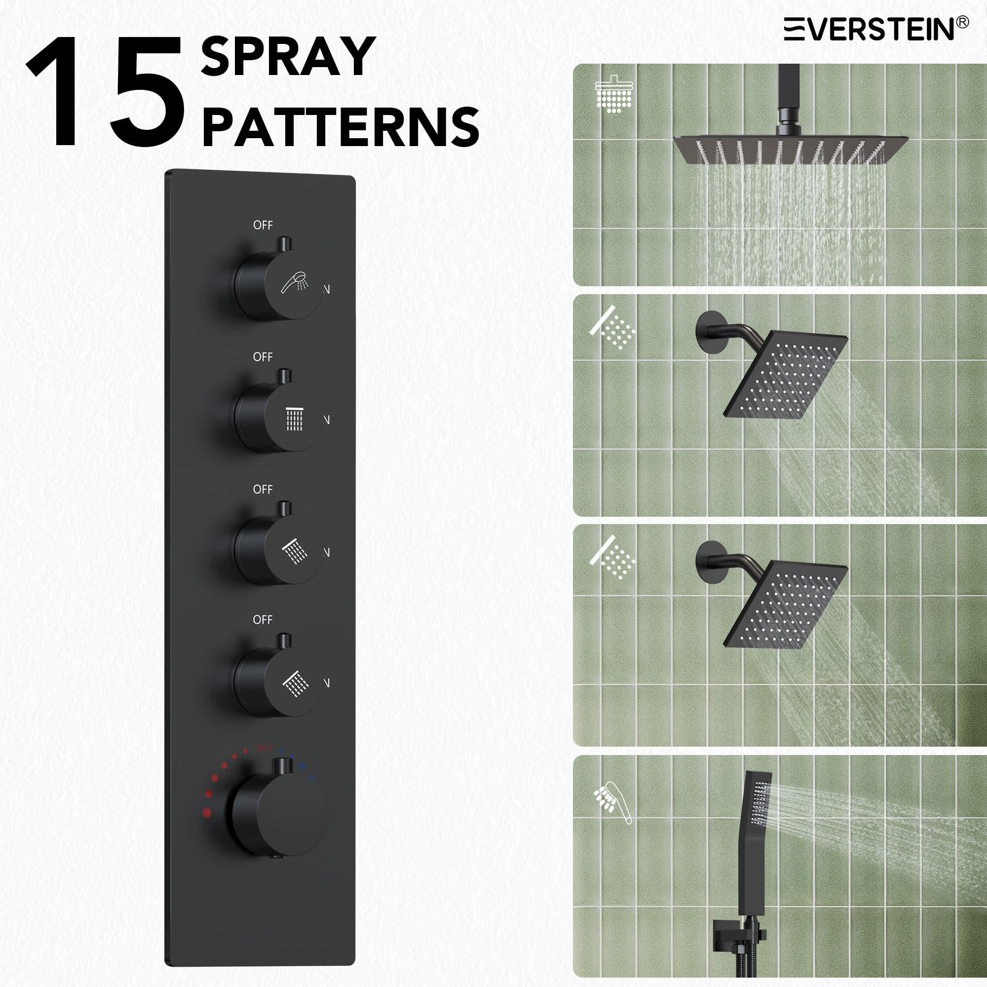 EVERSTEIN SFS-1062-BK16 Tub-Shower-Faucets - View #5