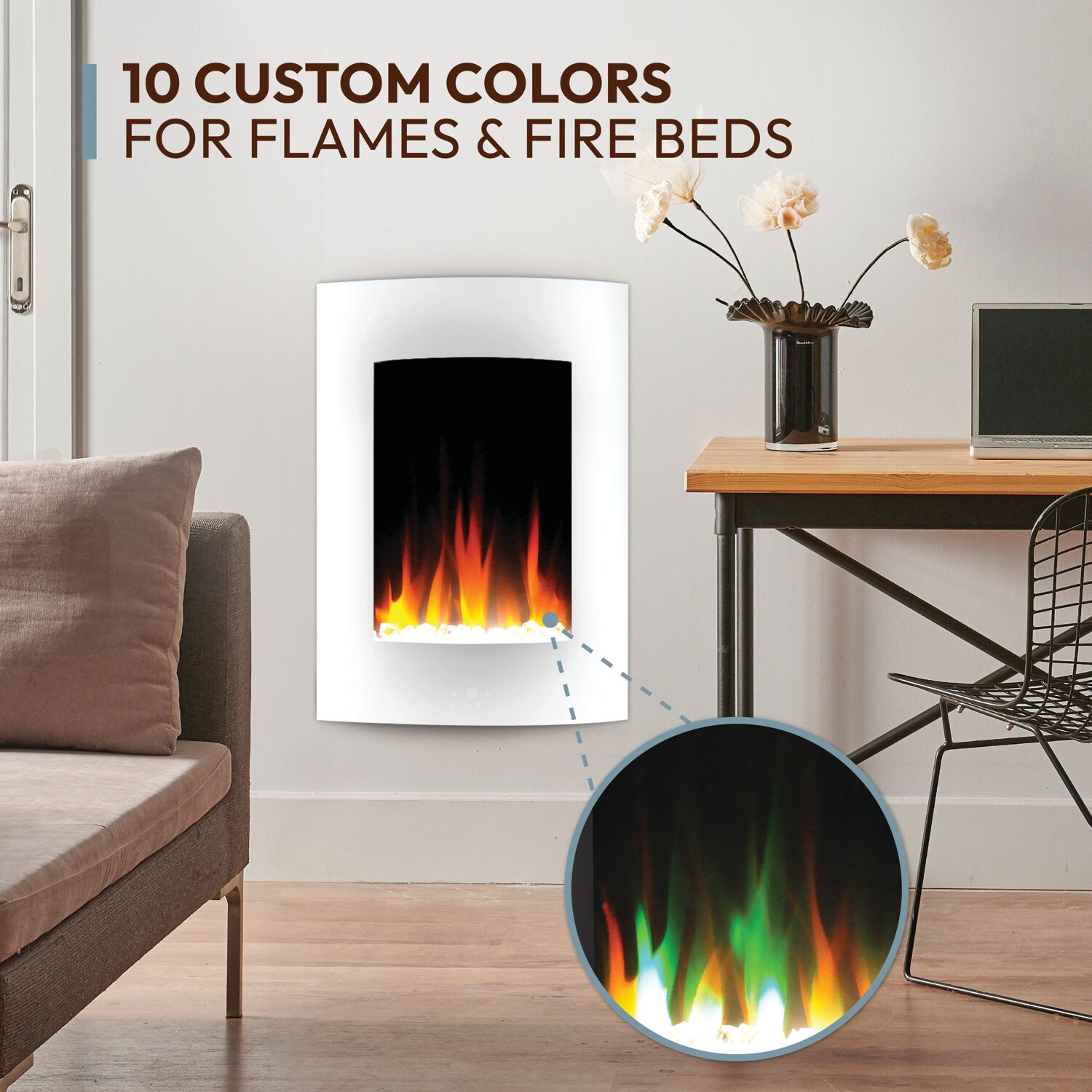 Cambridge CAM19VWMEF-1WHT Electric-Fireplaces - View #5