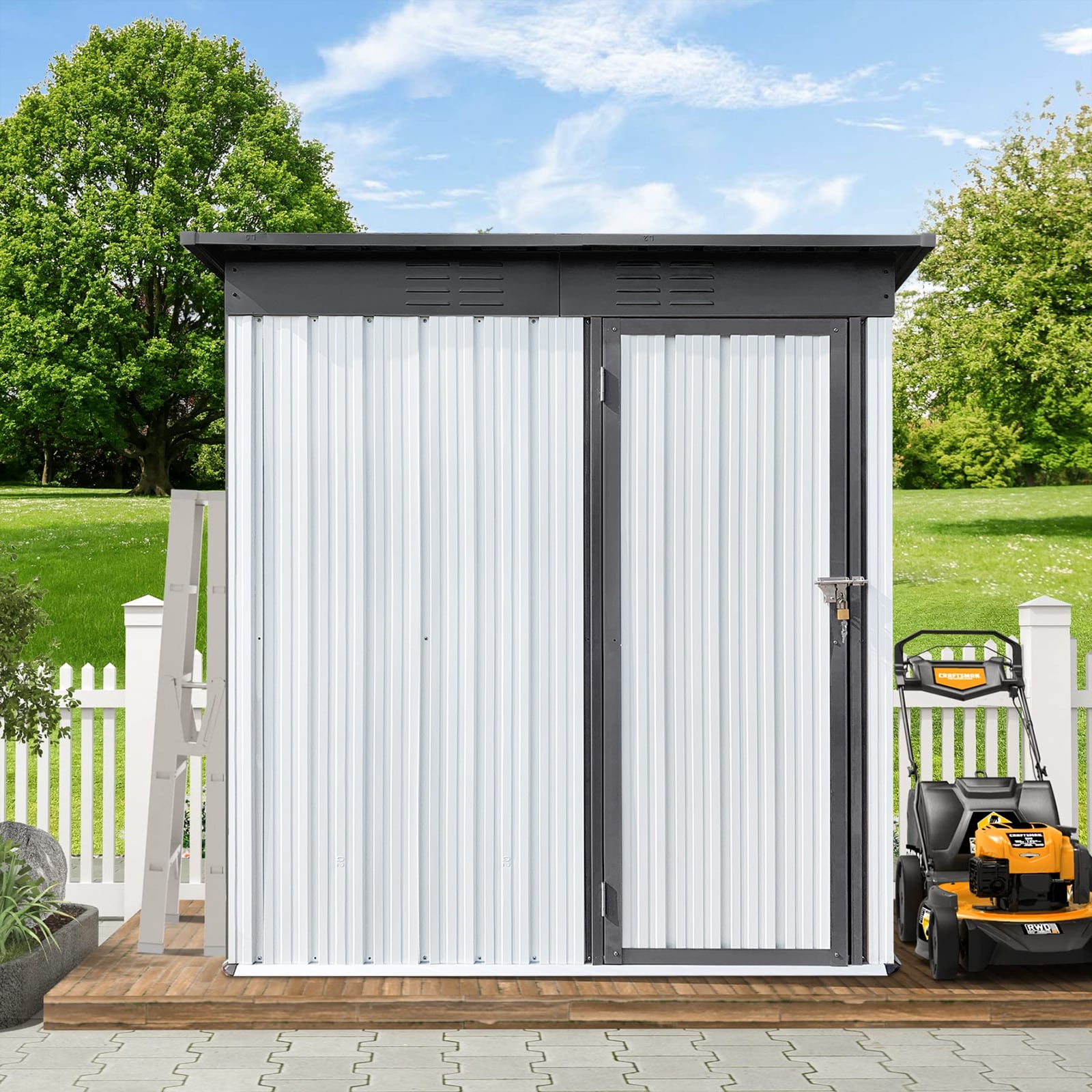 Flynama 4.92-ft X 2.82-ft Aluminum Storage Shed In The Metal Storage 