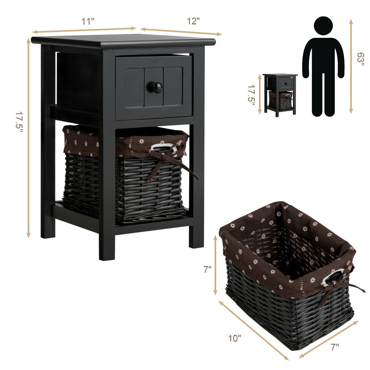 CASAINC HYSN-53787BK-2 End-Tables - View #9
