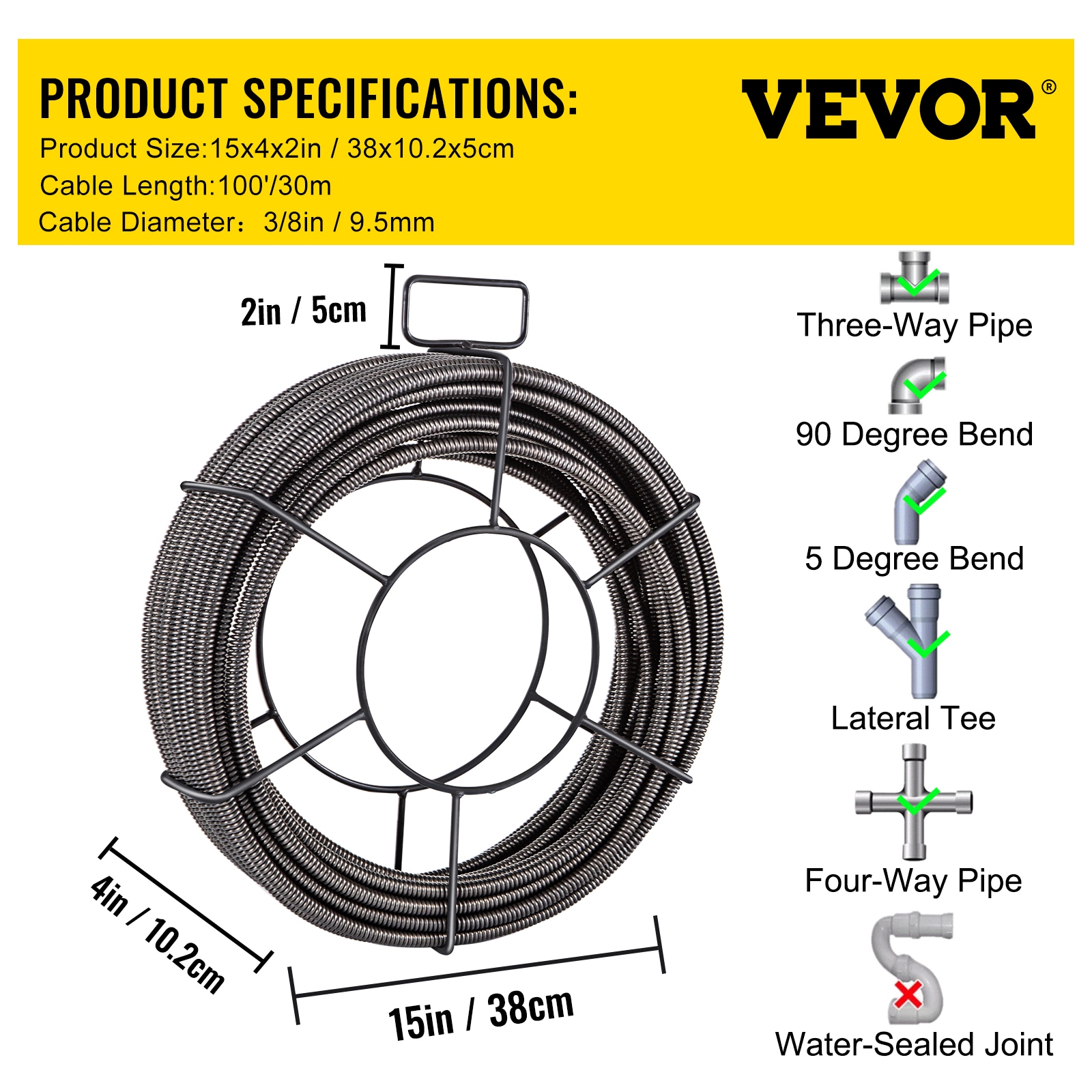 VEVOR GDGJTZ100FT380001V0 Machine-Auger-Parts-Acc - View #8