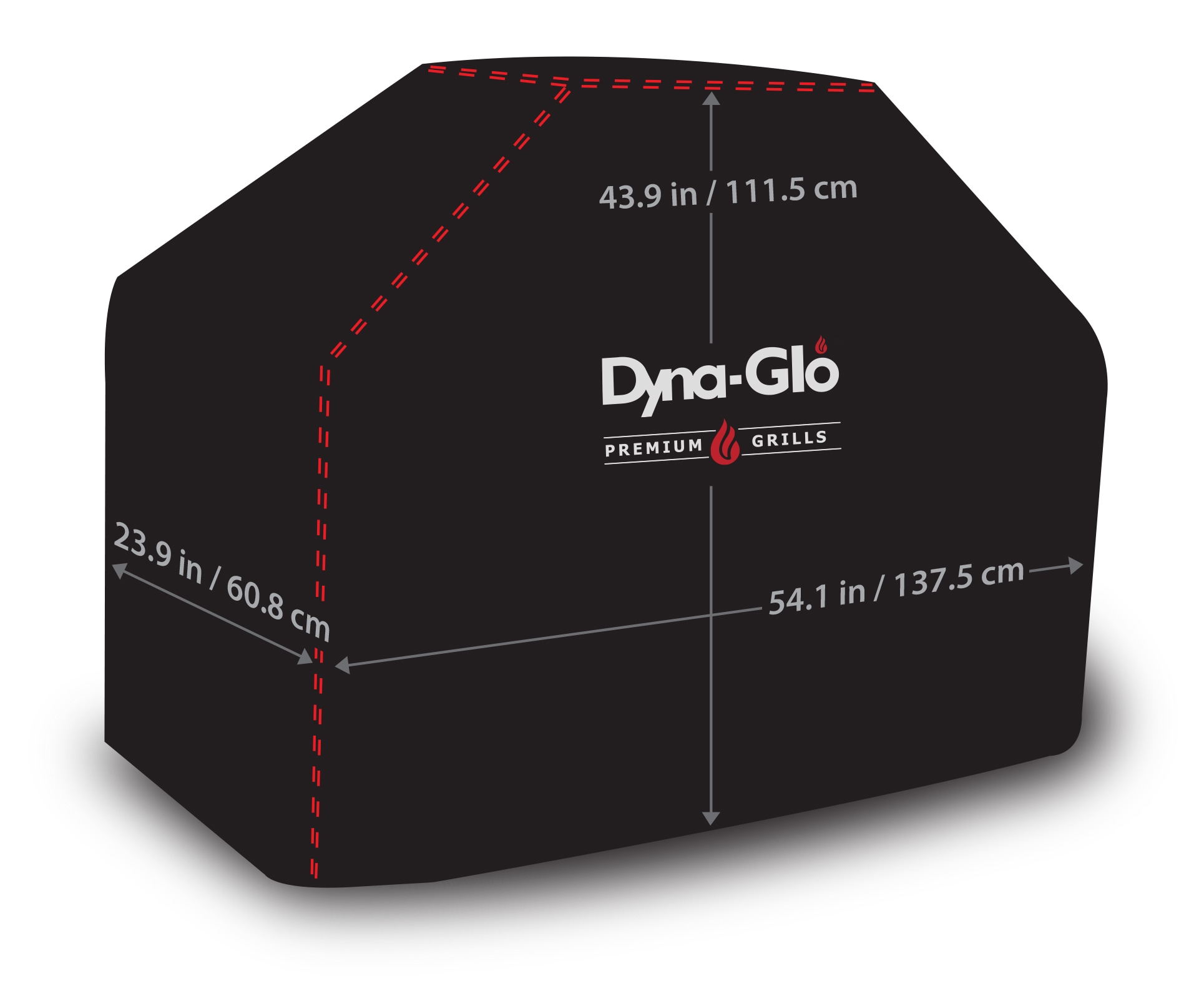 Dyna-Glo Premium Grills 62.2-in W x 42.13-in H Black Gas Grill Cover in ...