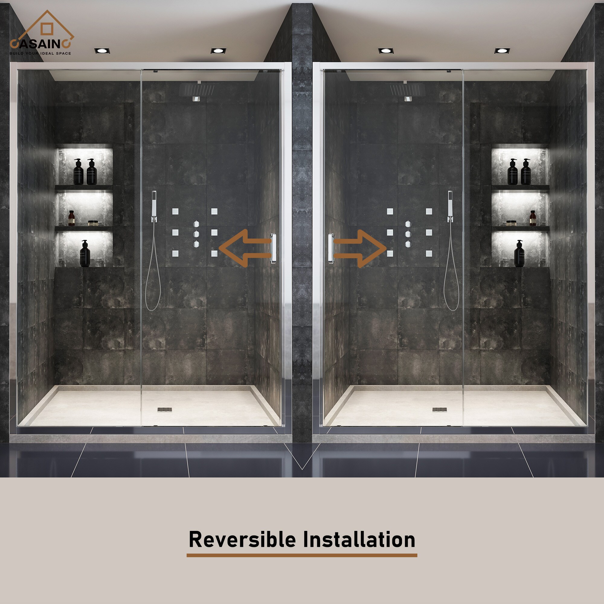 CASAINC SL-TL-C80 Shower-Doors - View #4