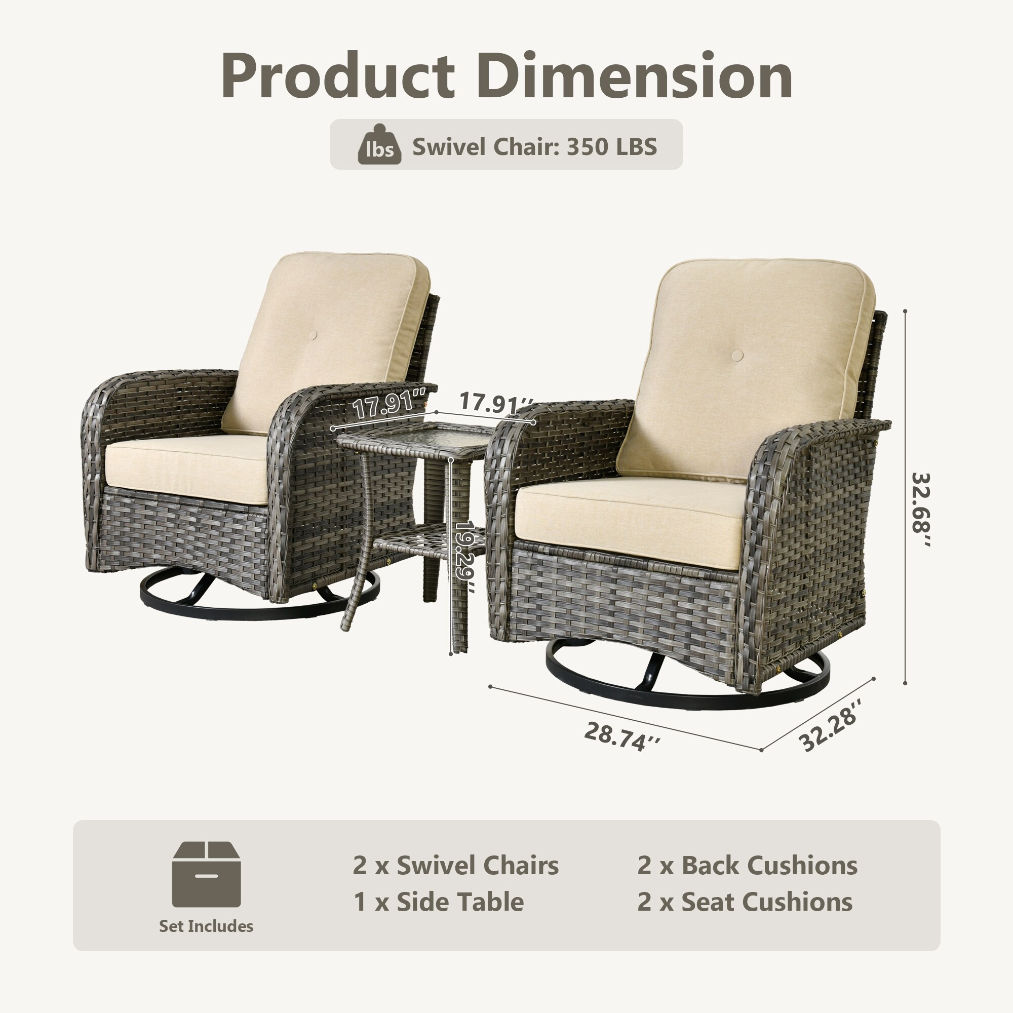 ALTRIGUS 6L-GNC600-3-AL Patio-Conversation-Sets - View #3
