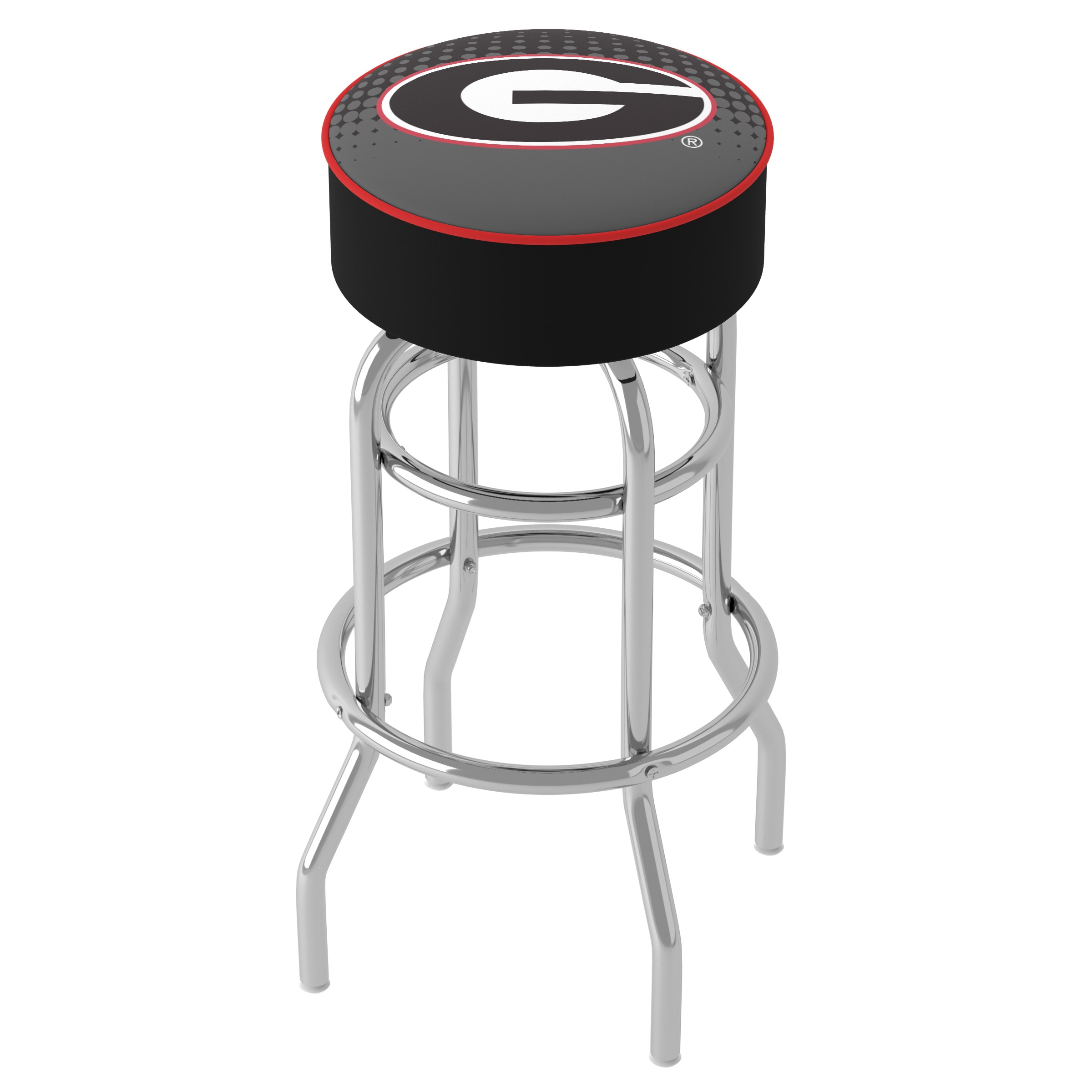 Trademark Gameroom Georgia Bulldogs Bar Stools Red/Black/Chrome 3 5-in ...