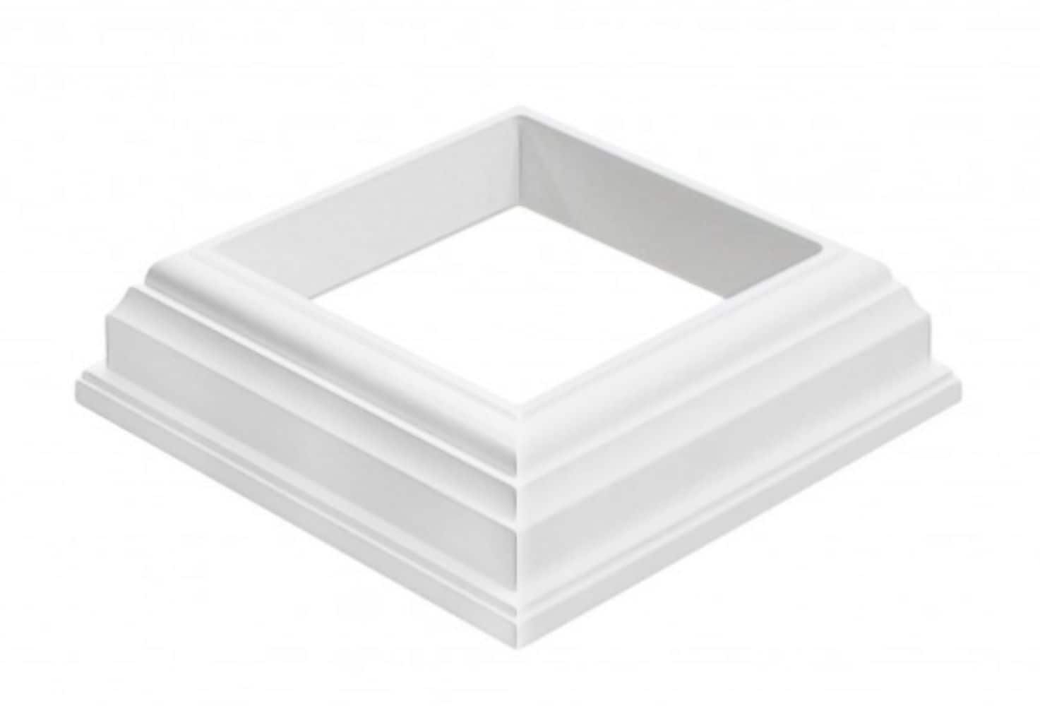 Capital Railing VA4BASENEW 4-in White Vinyl Flange For Multiple Fence Types
