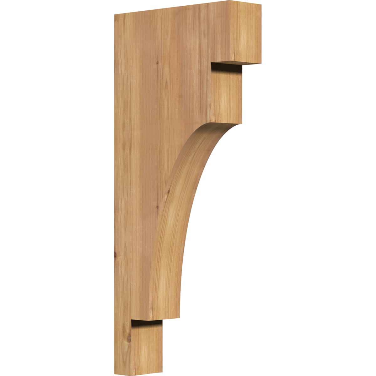 Ekena Millwork COR04X12X28MED00SWR 3.5-in x 12-in x 28-in Mediterranean Unfinished Western red cedar Wood Paintable/Stainable Corbel