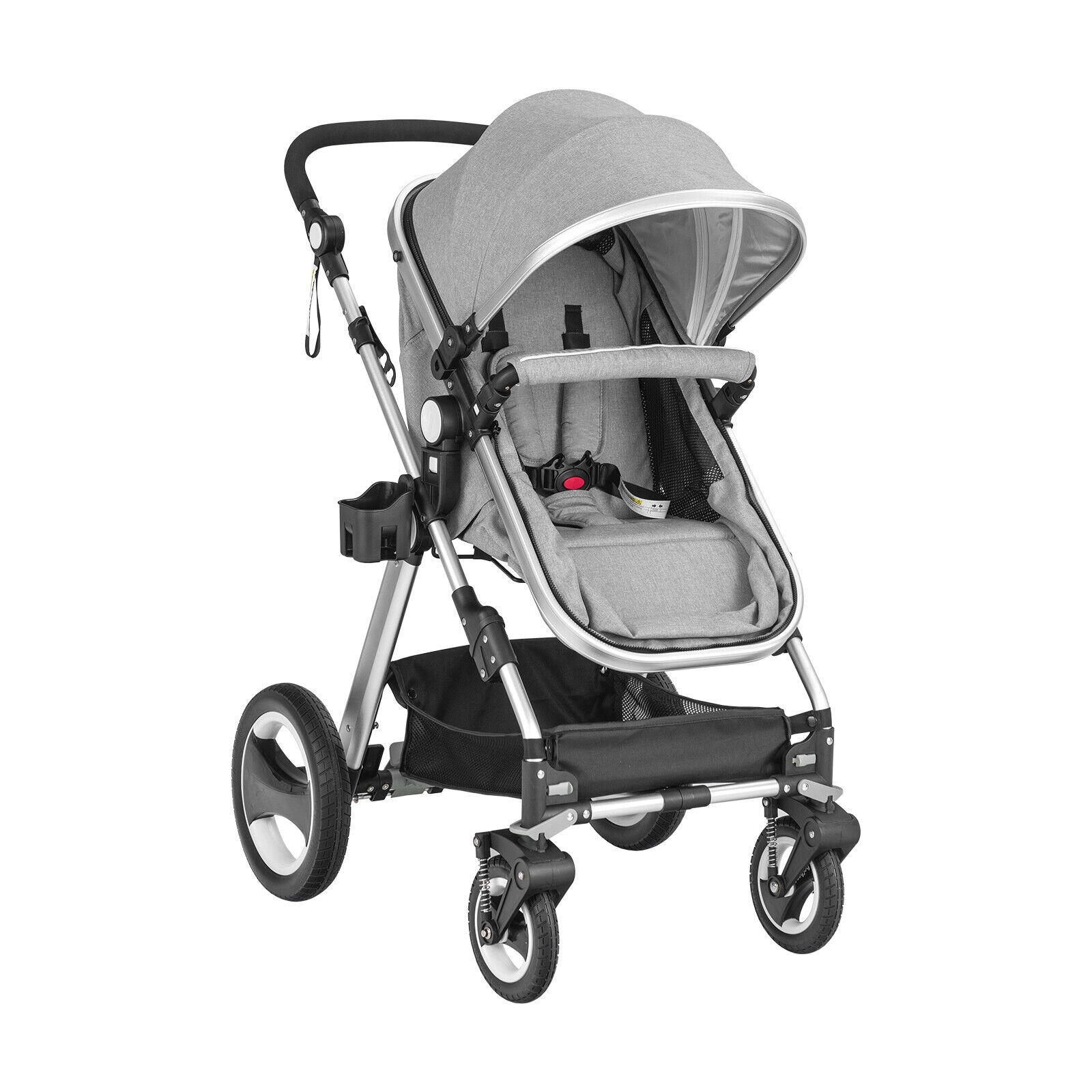Slickblue Convertible Baby Stroller with Bassinet Reversible Seat Adjustable Canopy Travel System 1 Piece Multiple Color Options