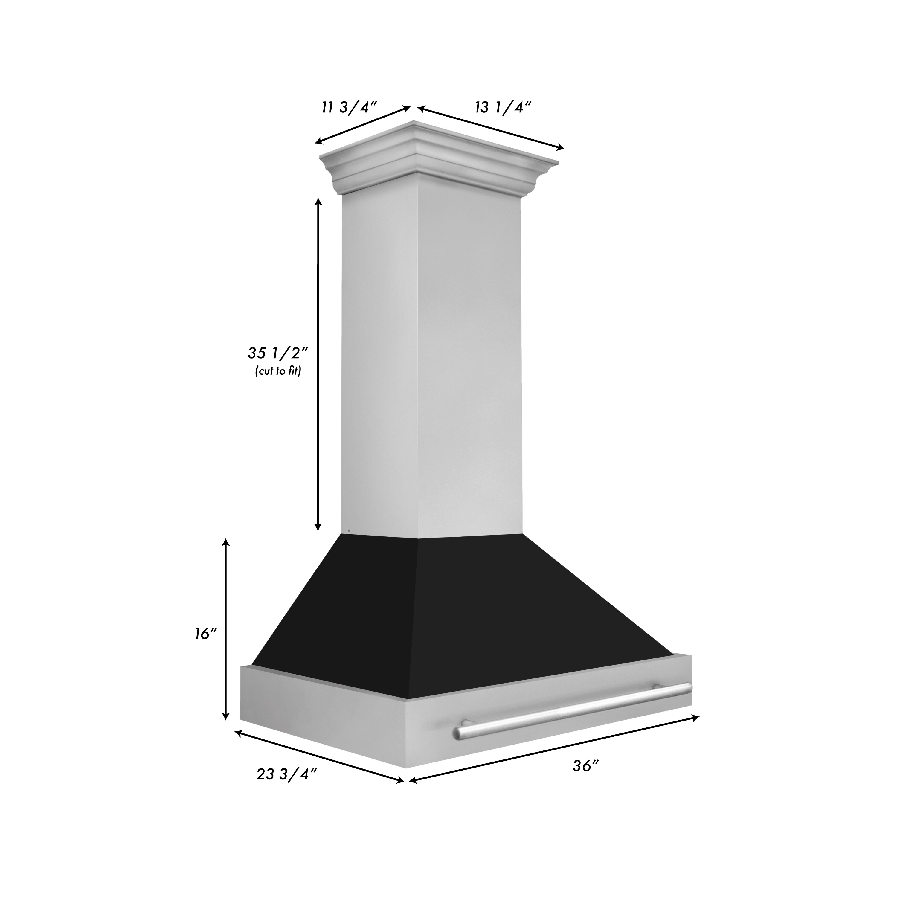 ZLINE KITCHEN & BATH 8654STX-BLM-36 Wall-Mounted-Range-Hoods - View #4