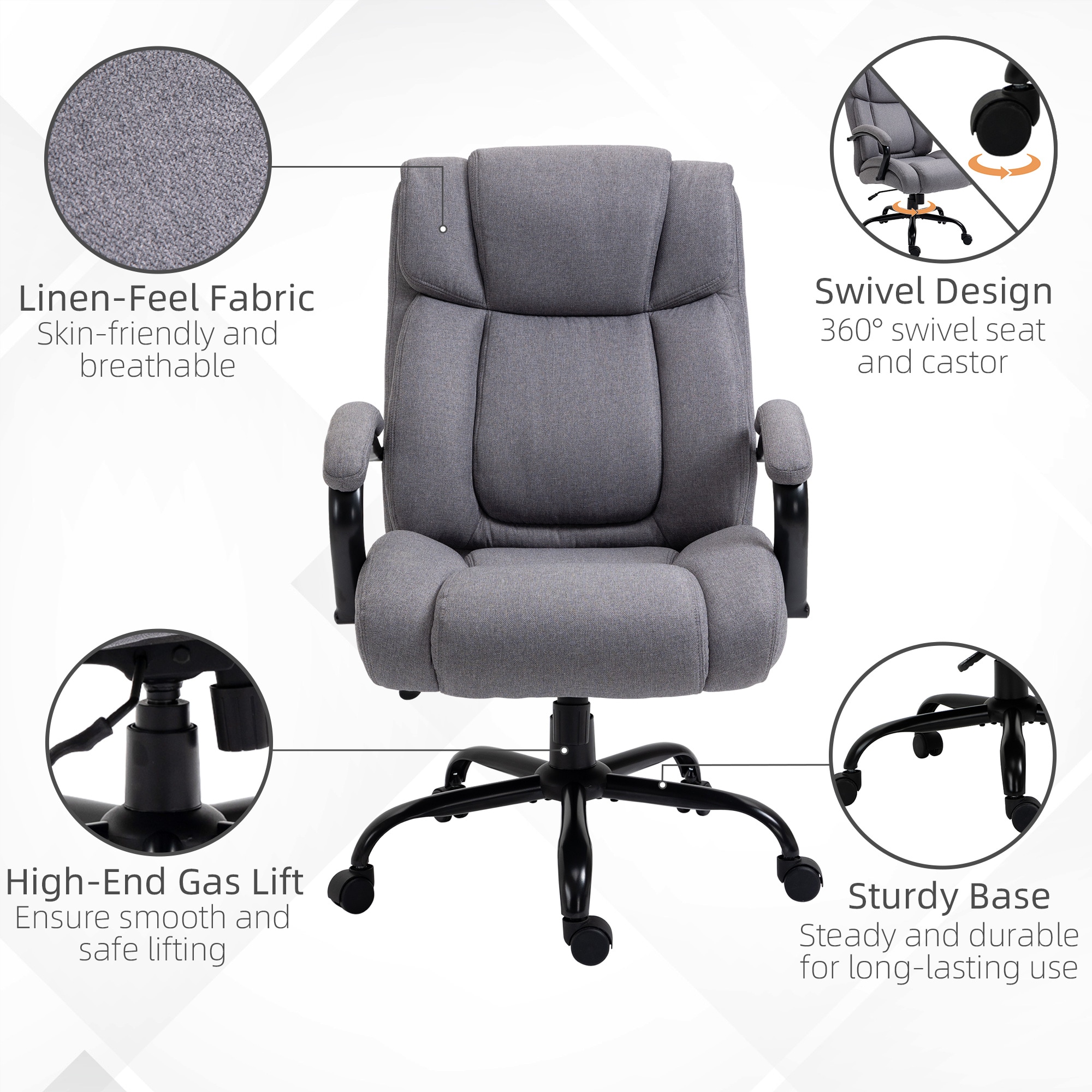 Vinsetto 921-471LG Office-Chairs - View #6