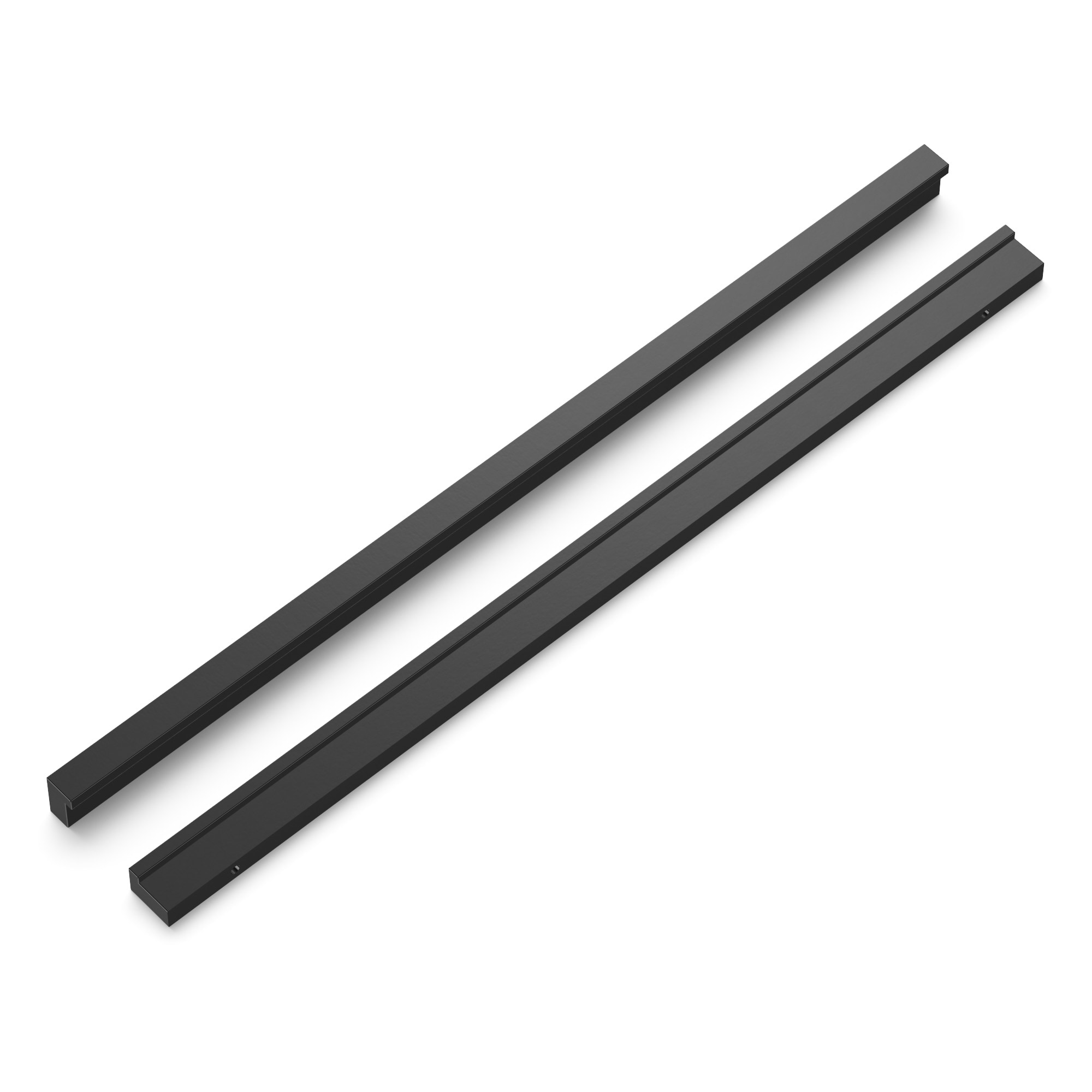 Hickory Hardware HH076266-FO-5B Streamline 12-in , 305mm Center to Center Flat Onyx Rectangular Bar 5 -Pack
