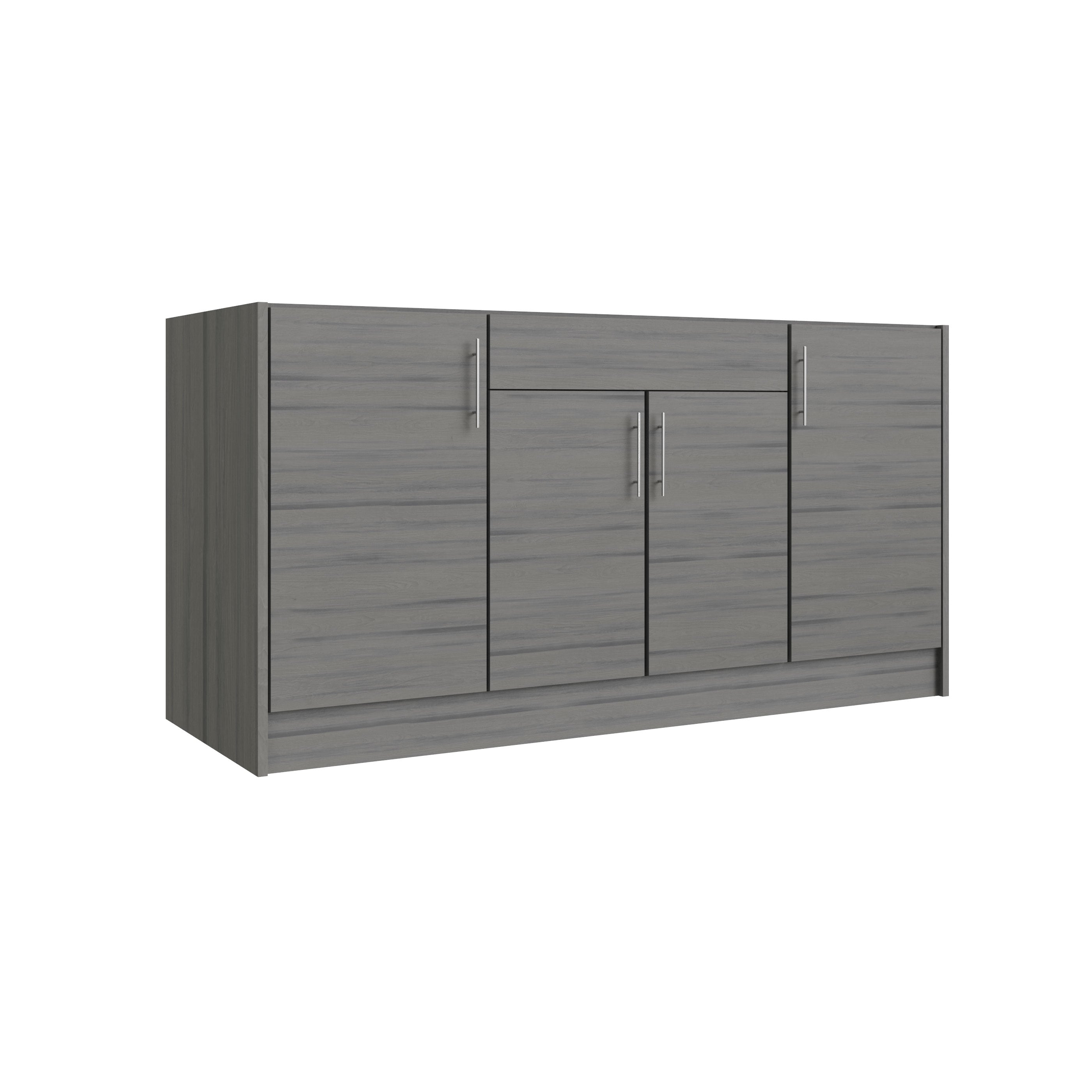 WeatherStrong WSE66SB-MDA Miami 3 -Piece 67.25-in W x 25.5-in D x 34.5-in H Modular Outdoor Kitchen Set
