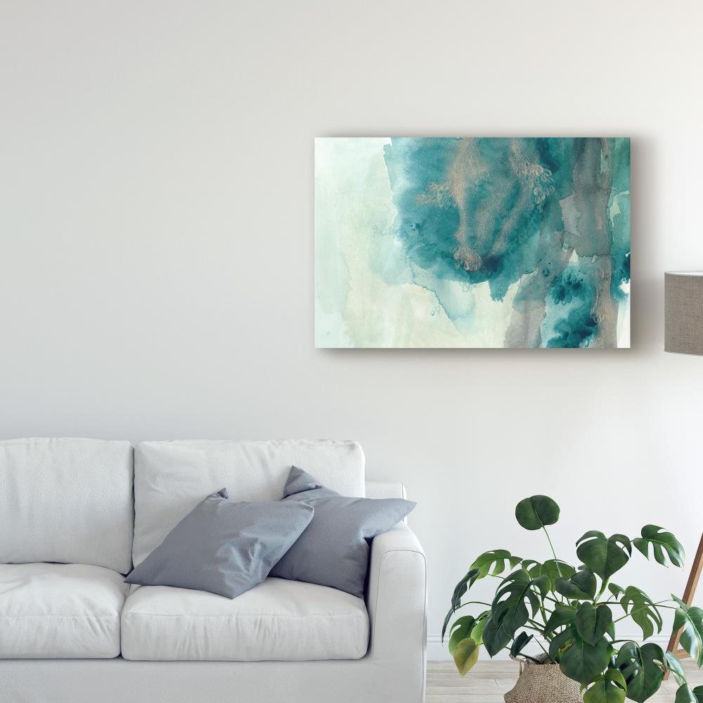 Trademark Fine Art WAG05259-C3047GG June Erica Vess "Hydro I" 30x47 Canvas Art June Erica Vess Multicolor 30-Inches H x 47-Inches W Abstract Canvas Print