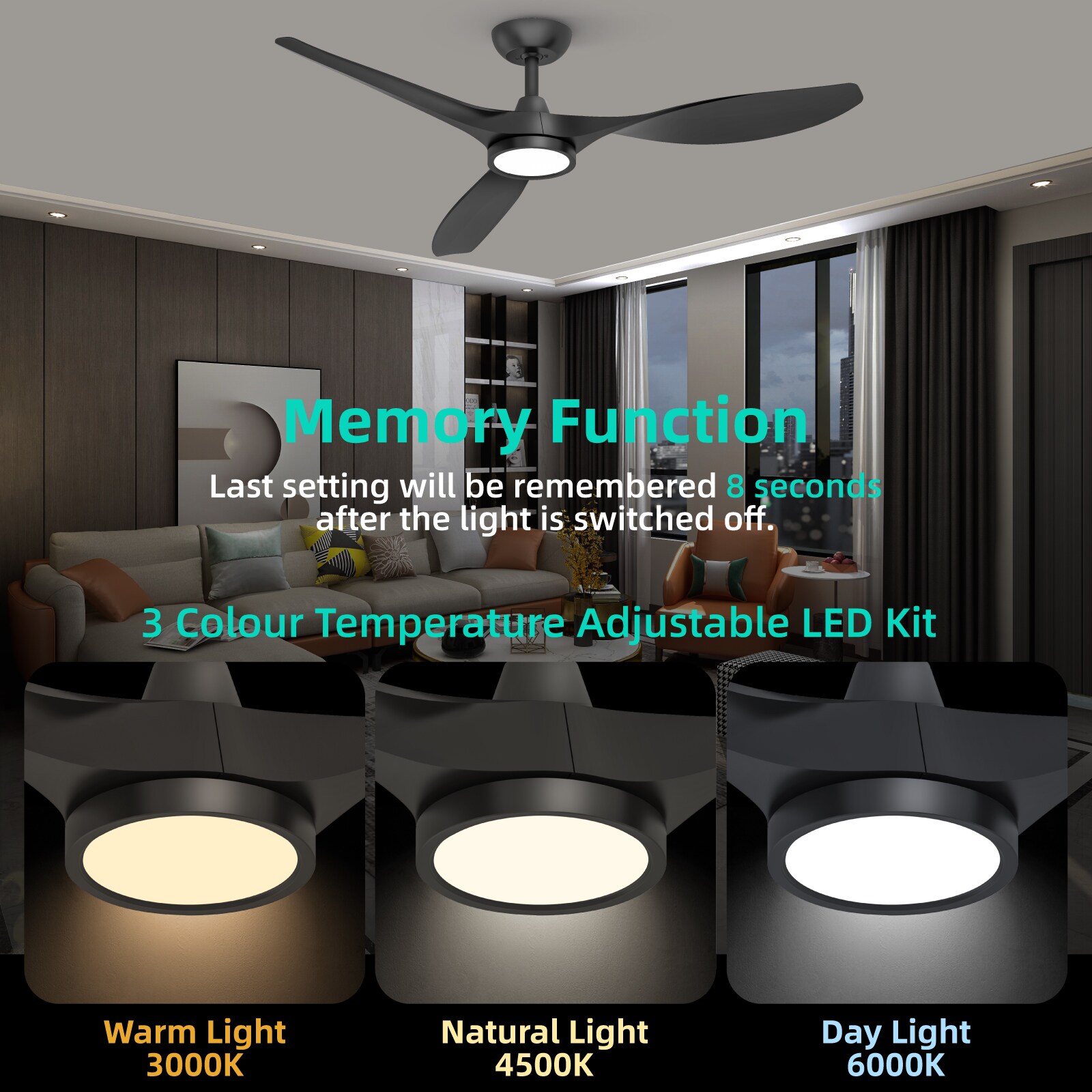 TALOYA TLY-RT-BK-D52 Ceiling-Fans - View #2