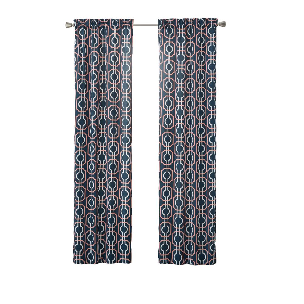 Pairs To Go 16386056X095CRL 95-in Coral Polyester Light Filtering Rod Pocket Curtain Panel Pair